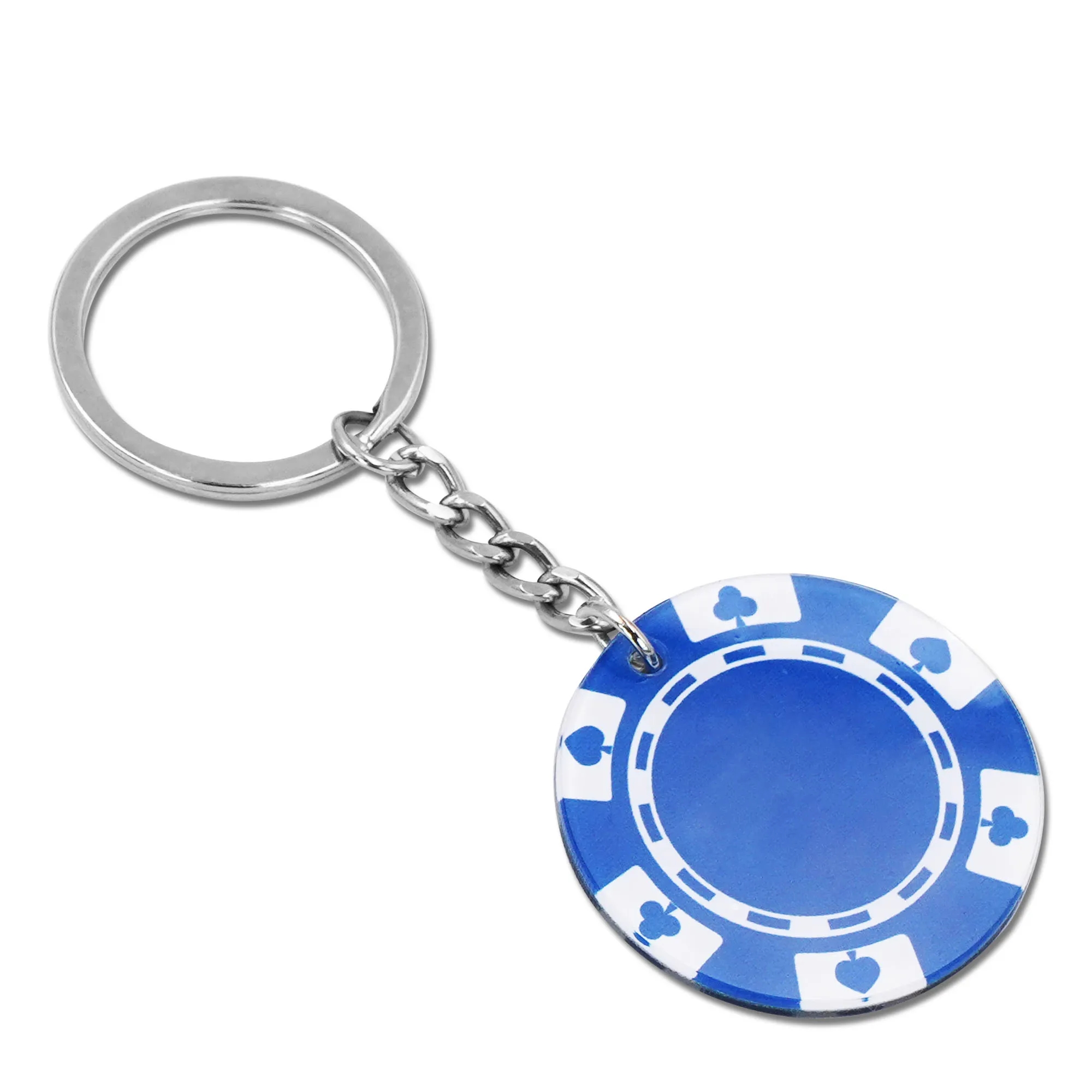 Full Color Acrylic Poker Chip Keychain 2