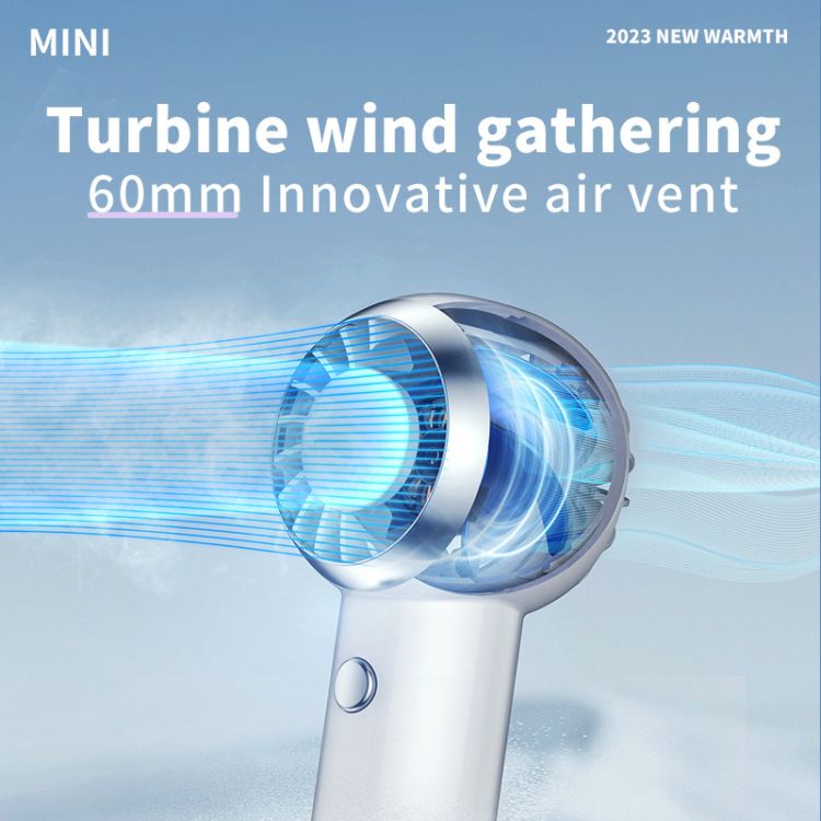 Mini USB Rechargeable Mute Handheld Fan 3