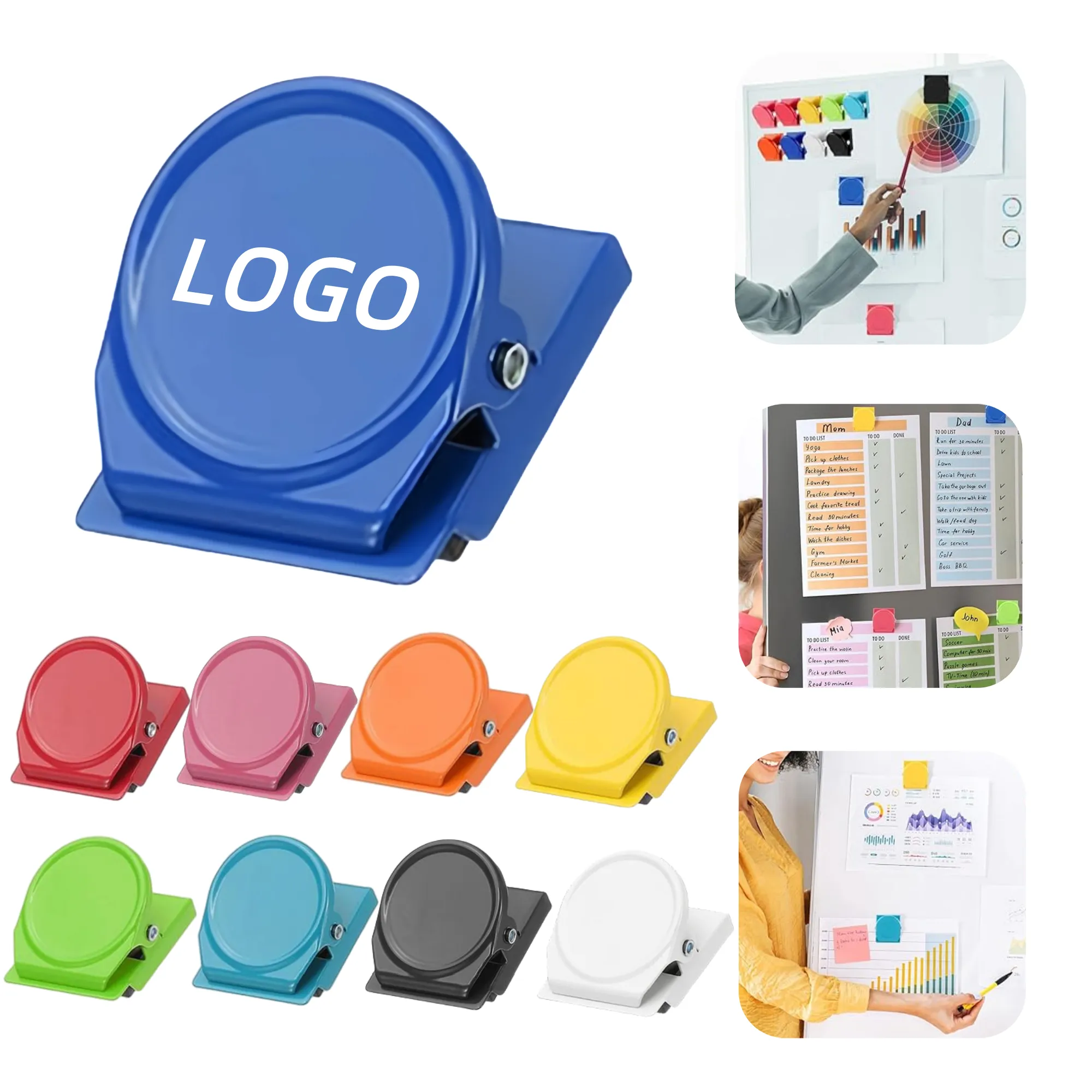 Multicolor Magnetic Metal Clips 4