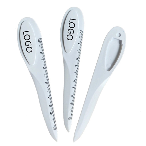 Plastic letter opener with bookmark and ruler 2