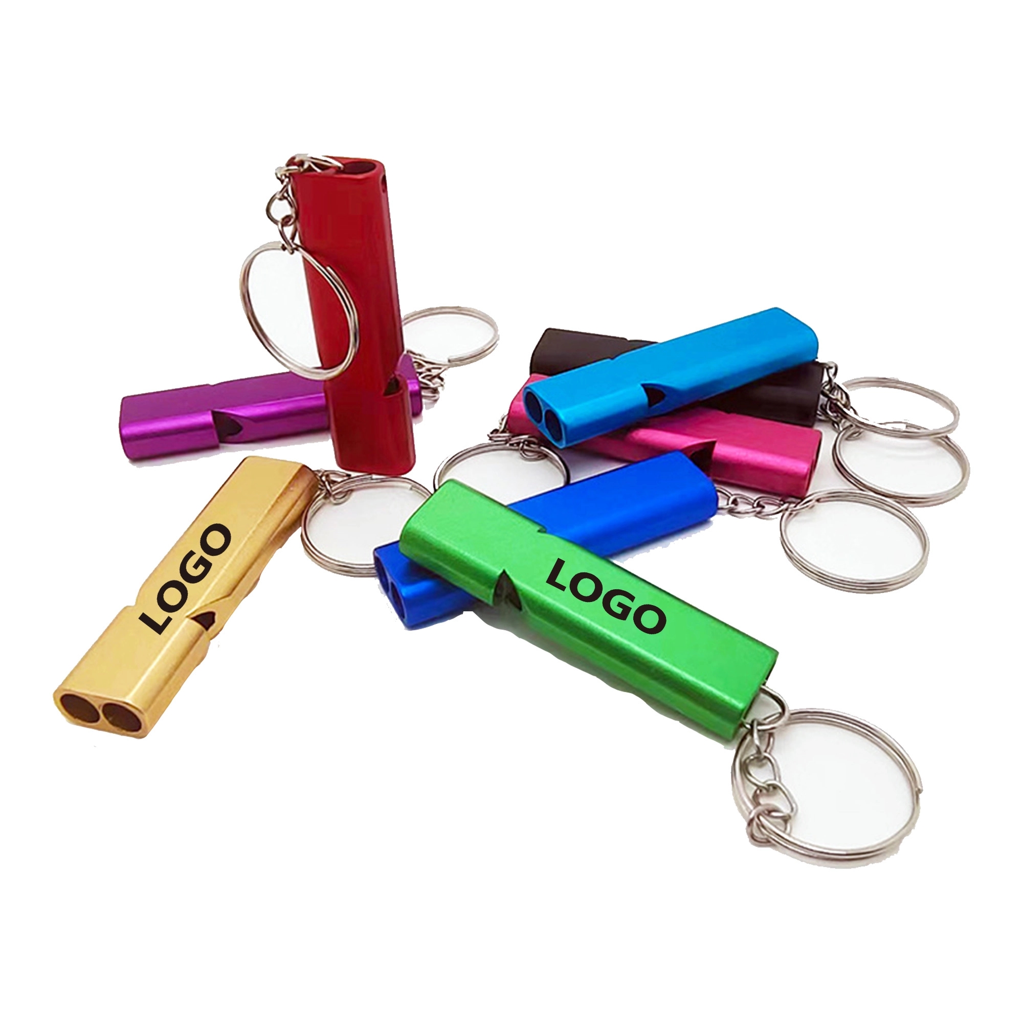 Hiking Safety Aluminum Keychain Whistle 2
