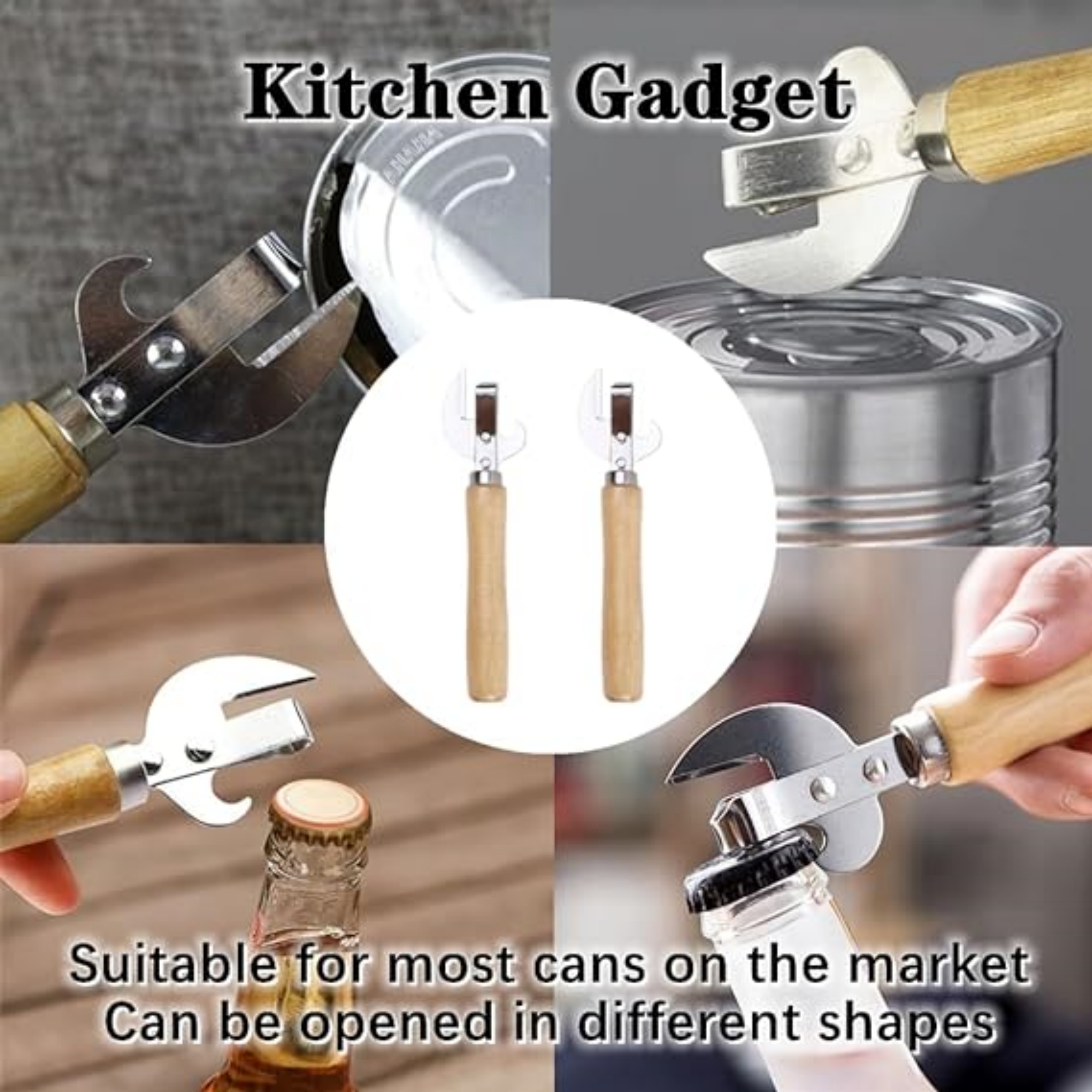 Wooden Handle Can Opener 4