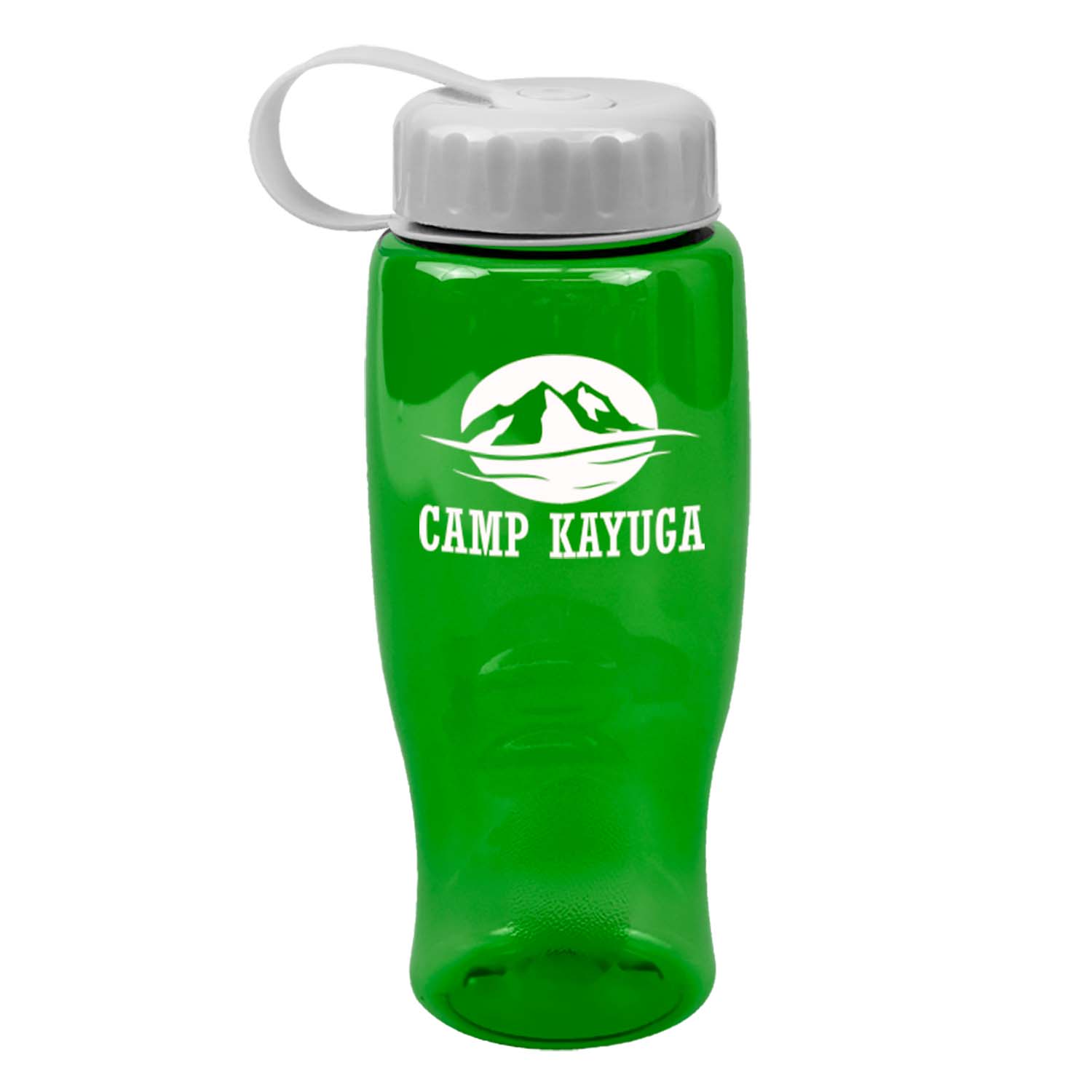 Poly-pure - 27 oz. Transparent Bottle with Tethered 7