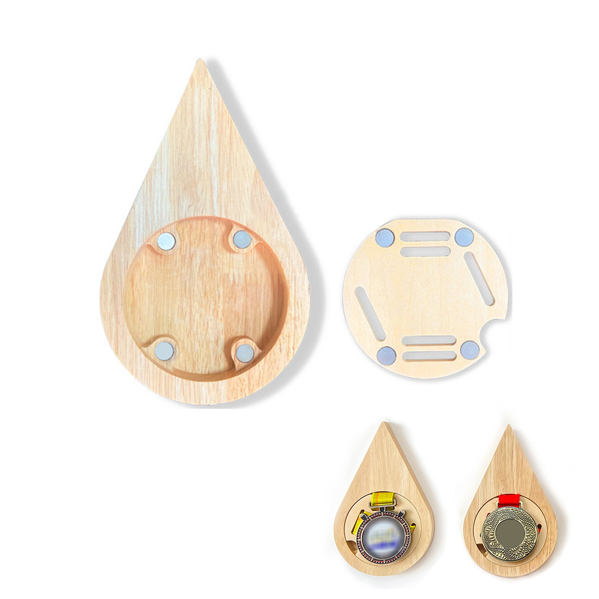 Teardrop-Shaped Medal Display Stand 2