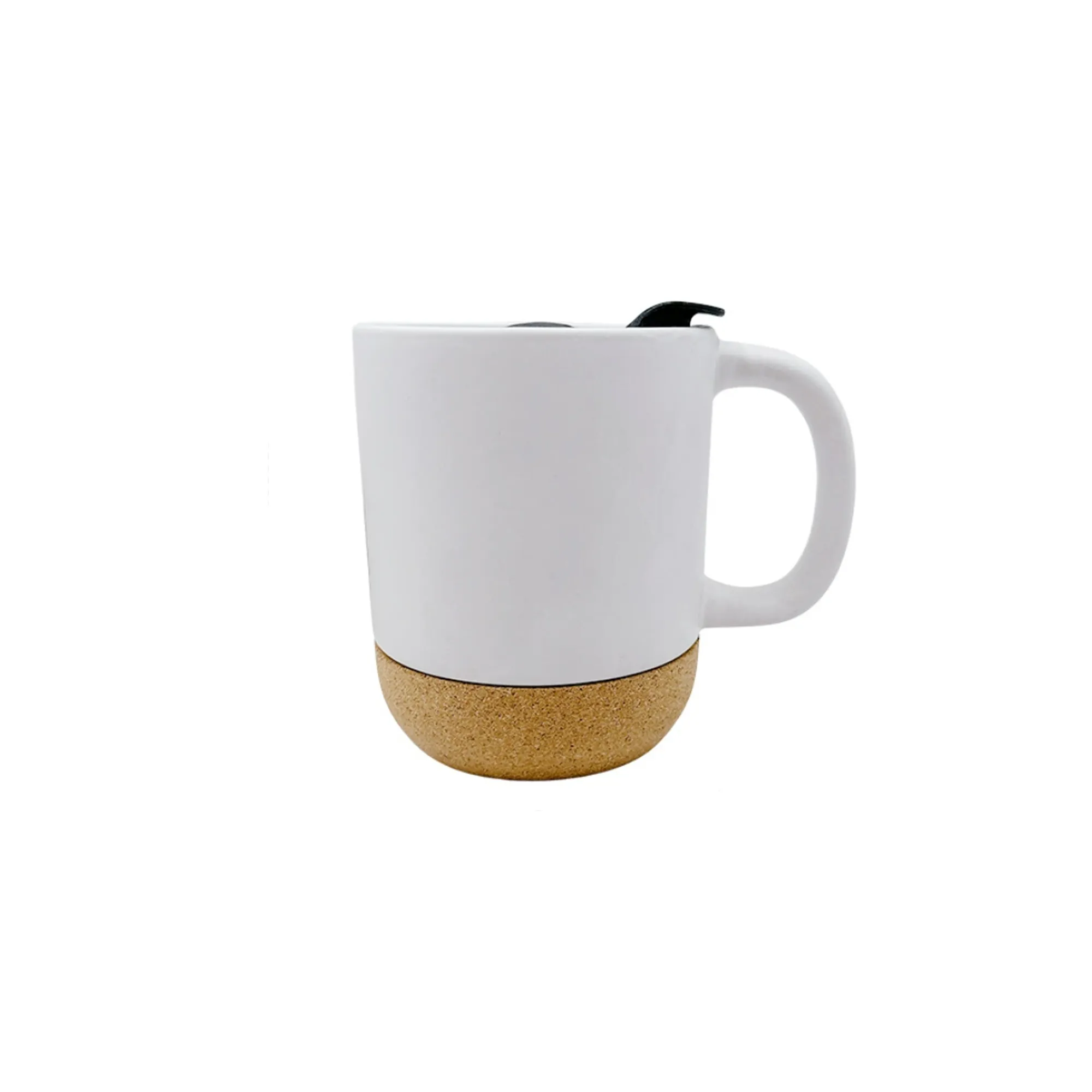 Ceramic Coffee Mug with Cork Bottom and Spill Proof Lid 1
