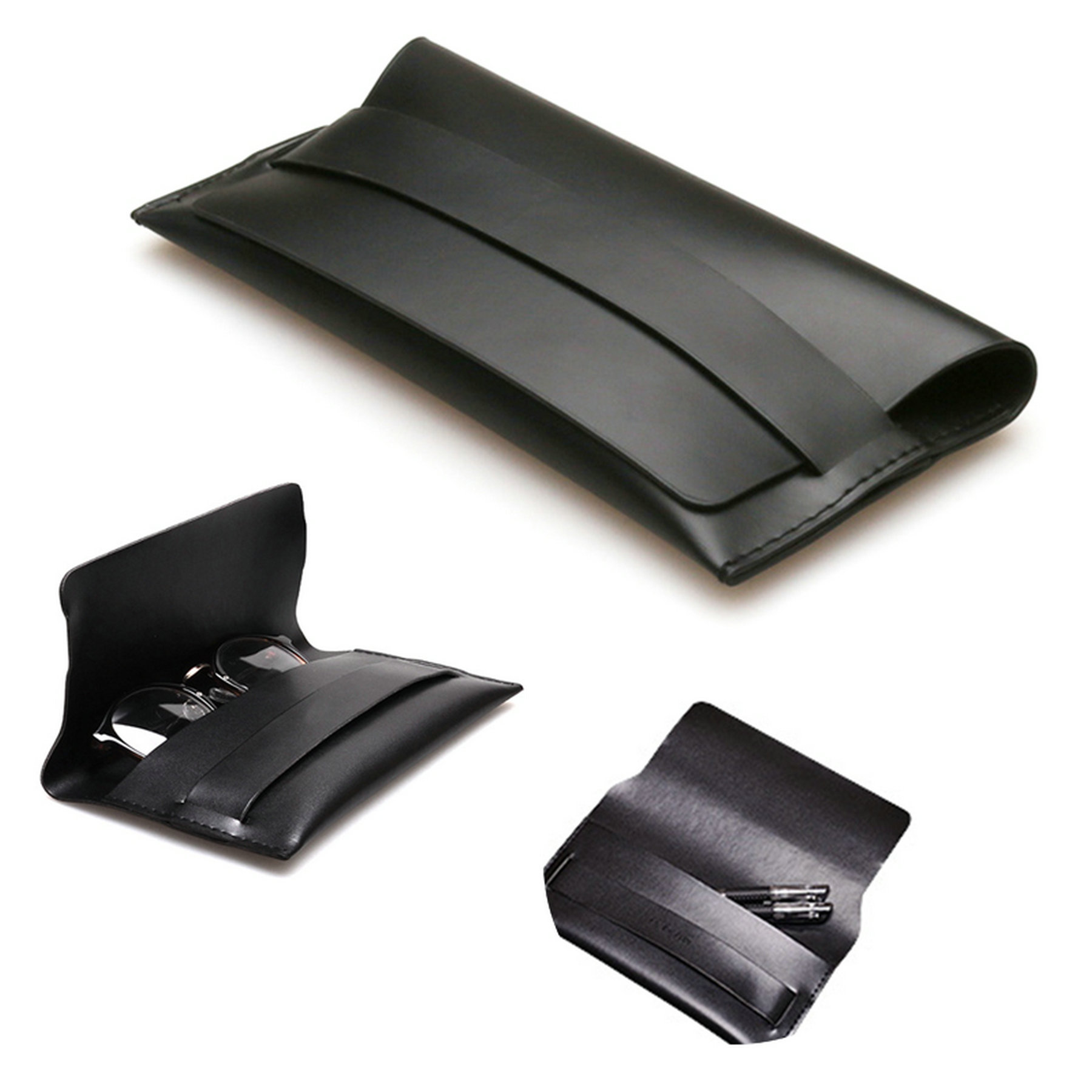 Portable Leather Glasses Case 2
