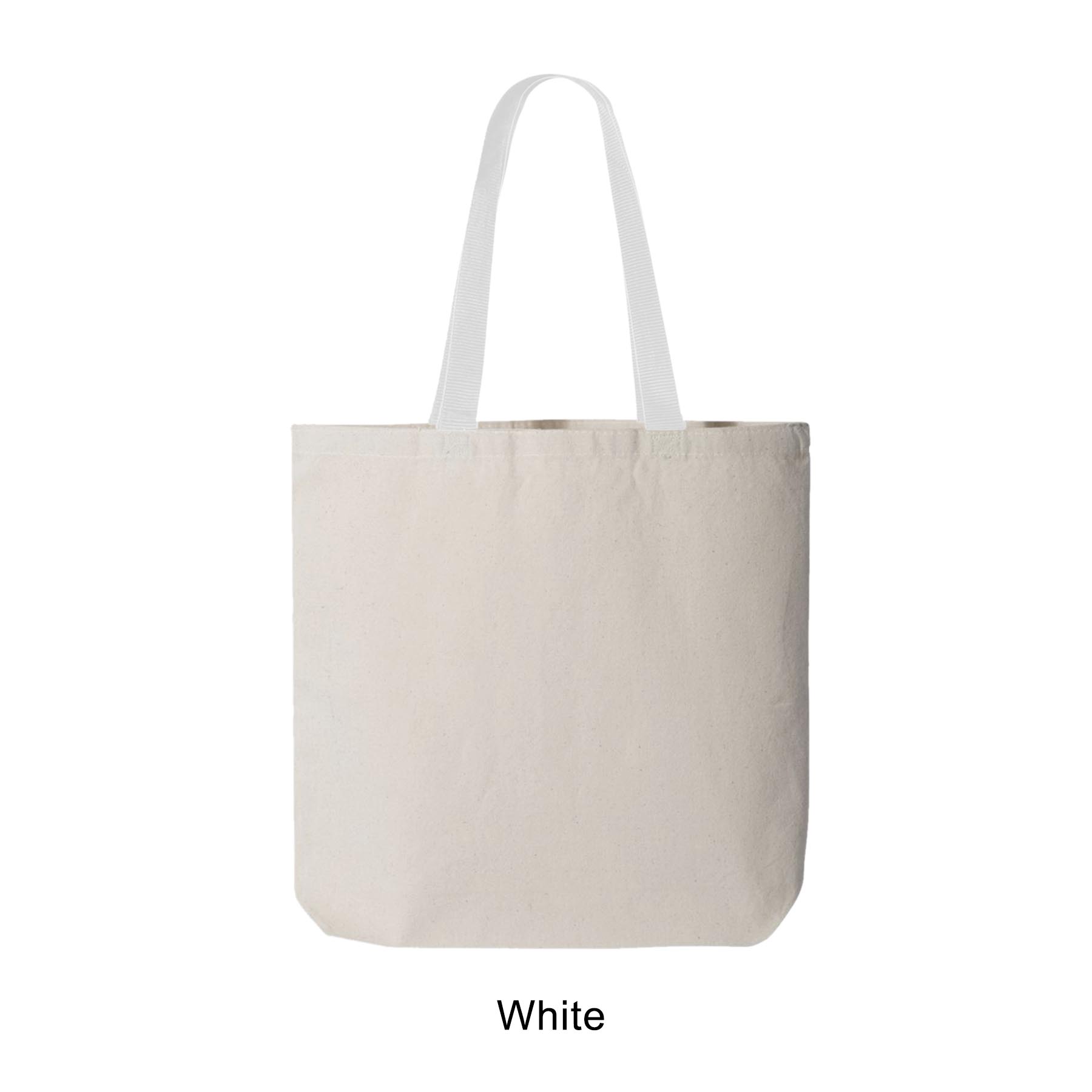 12 oz. Cotton Canvas Tote with Color Handle 11
