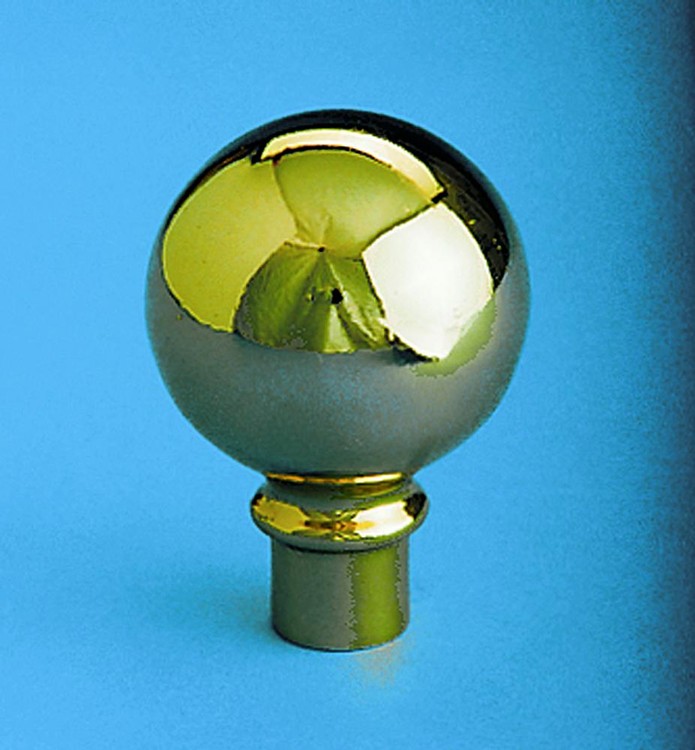 Parade Ball Flagpole Indoor Flag Pole Ornament - Golden Plated 1