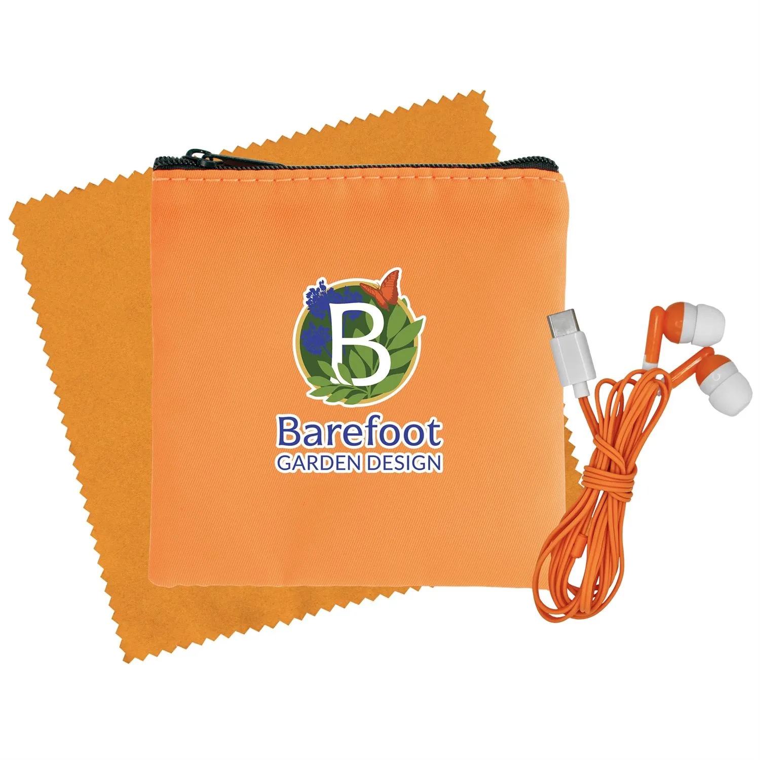 Colorful RPET Ear Bud & Cloth Set 6