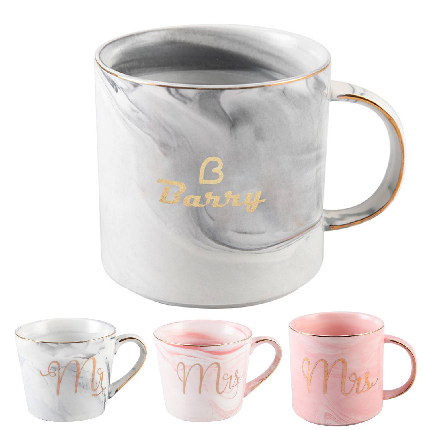 13.5Oz Marble patterned ceramic mug