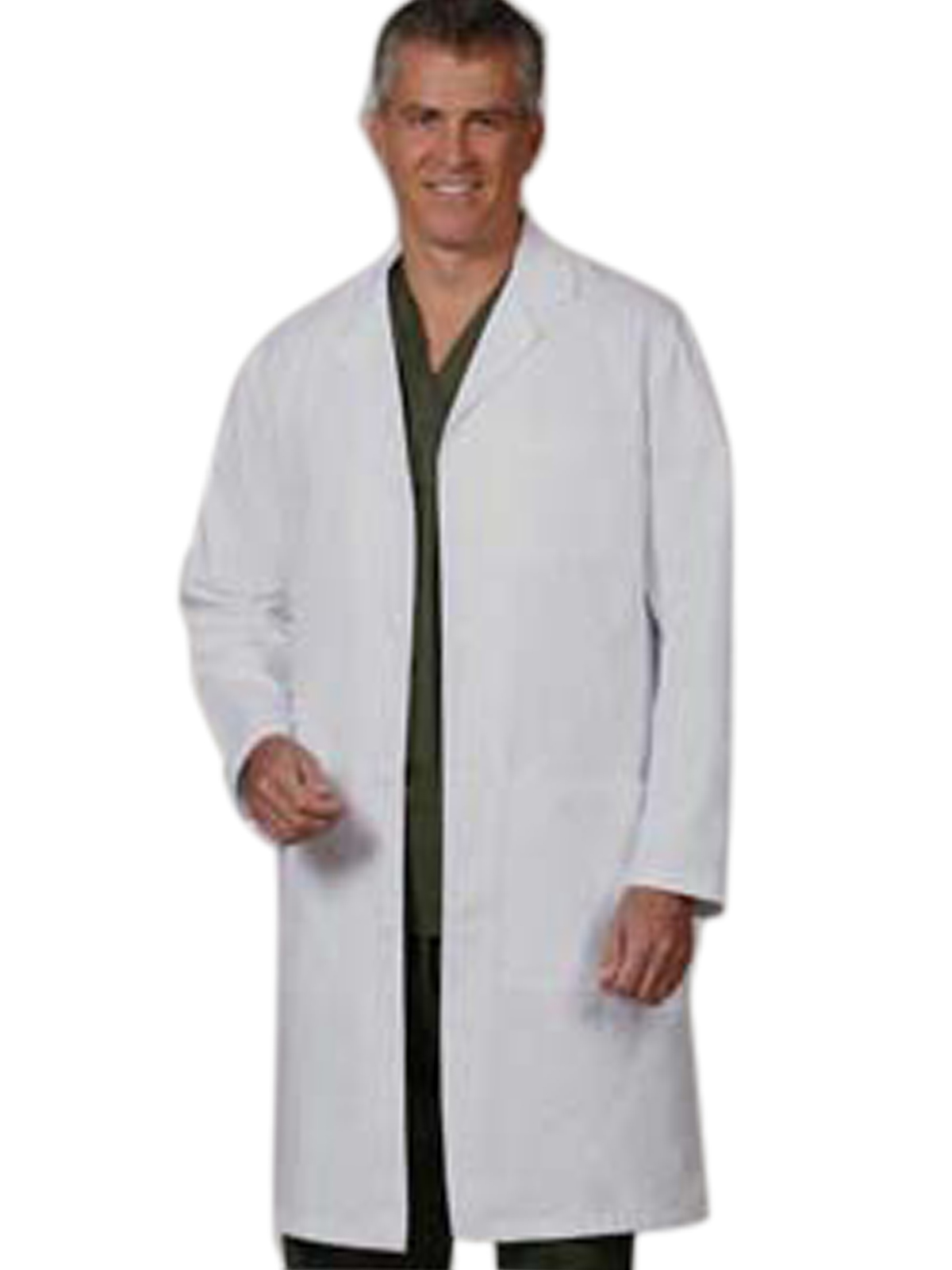 Fashion Seal - Unisex Three-Pocket 100% Cotton 41" Full-Length Lab Coat