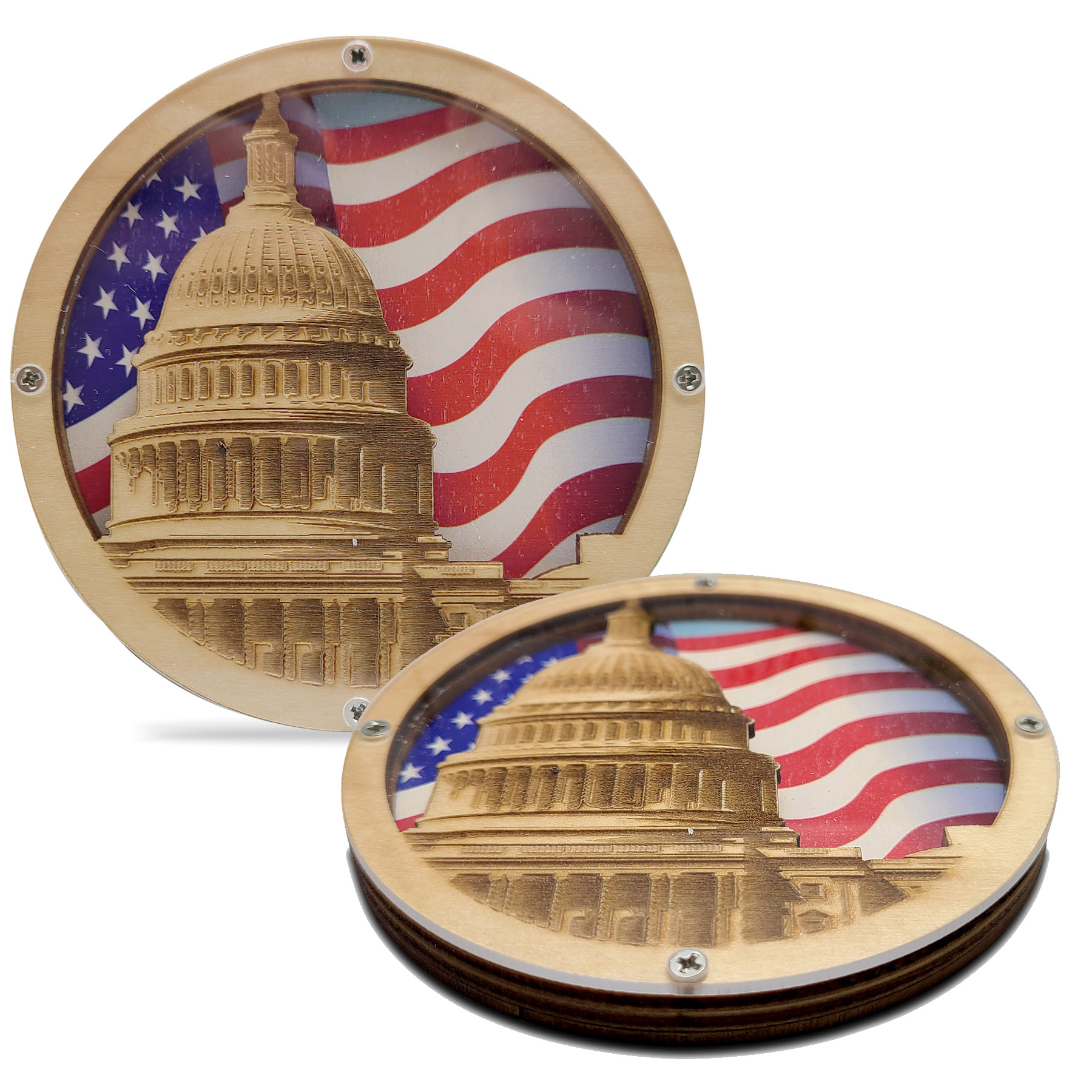 Layered Wood Coaster 4