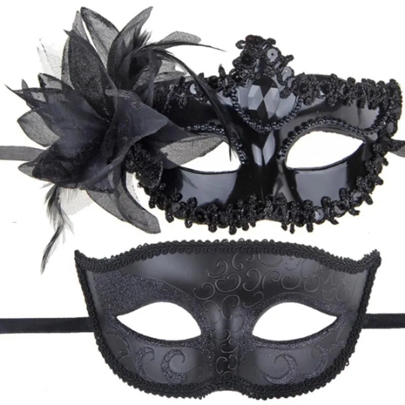 Masquerade Mask For Couples Halloween Costome 3