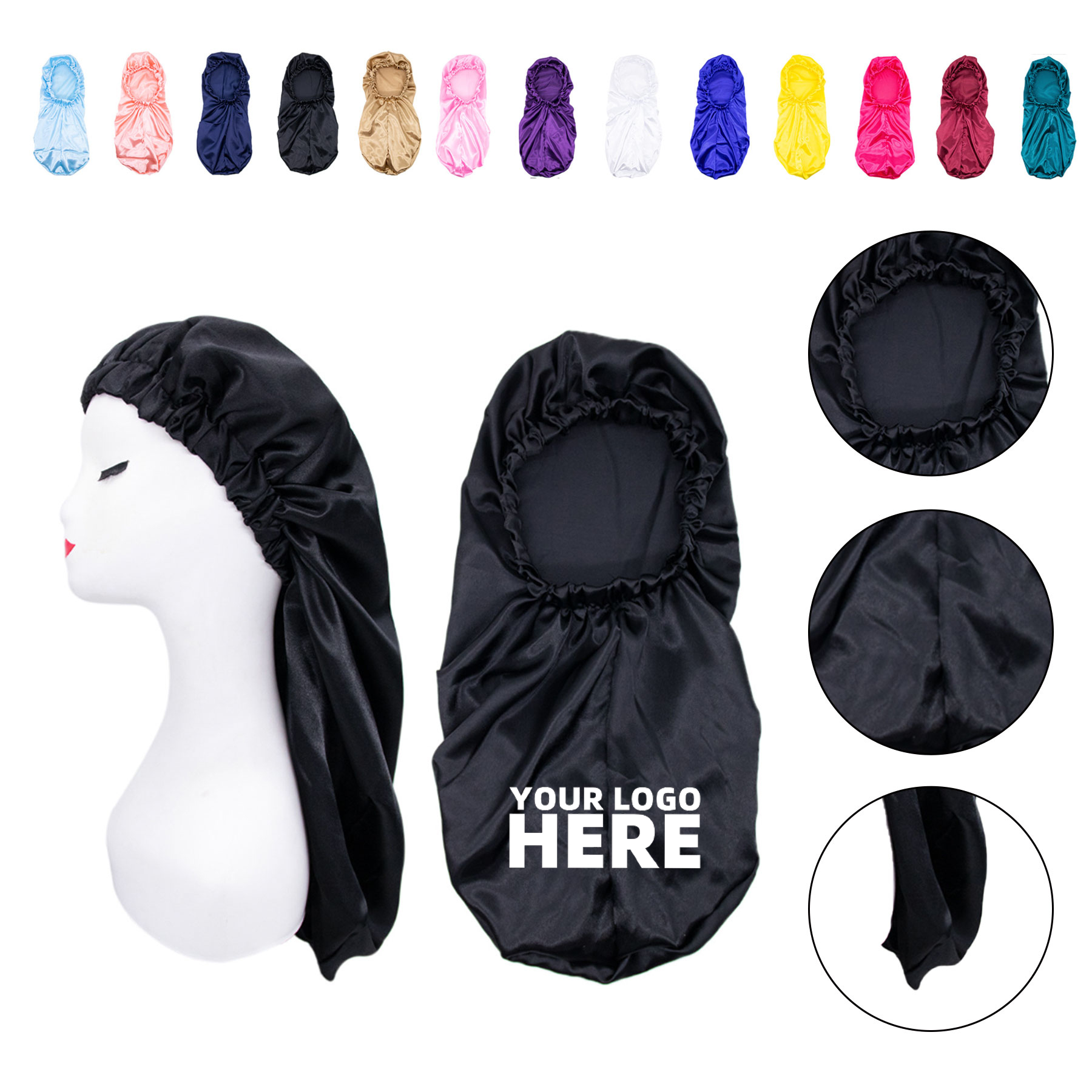 Extra Large Satin Sleep Cap 2