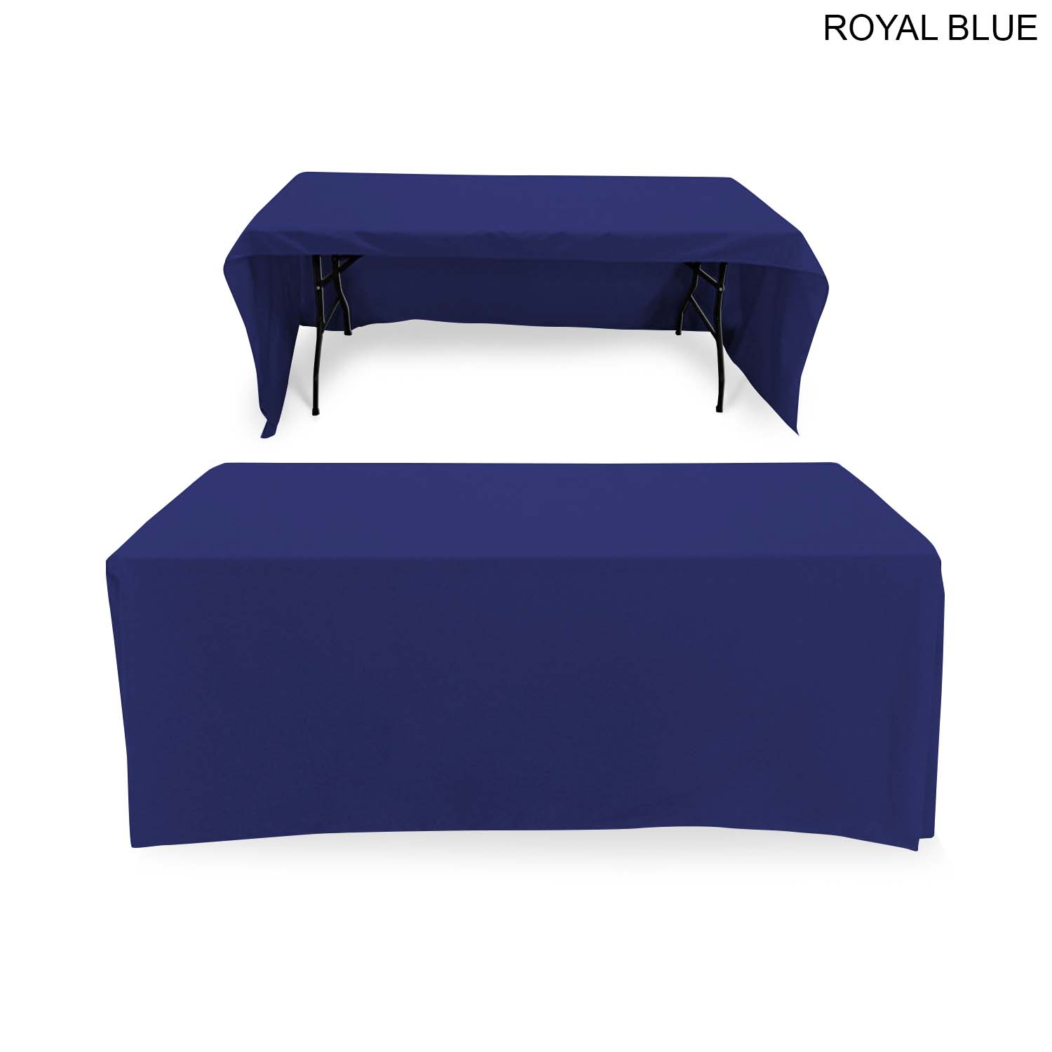 72 Hr Fast Ship - Polycotton Twill Table Throw for 6' Table, Drape style, 3 sided, Open Back 1
