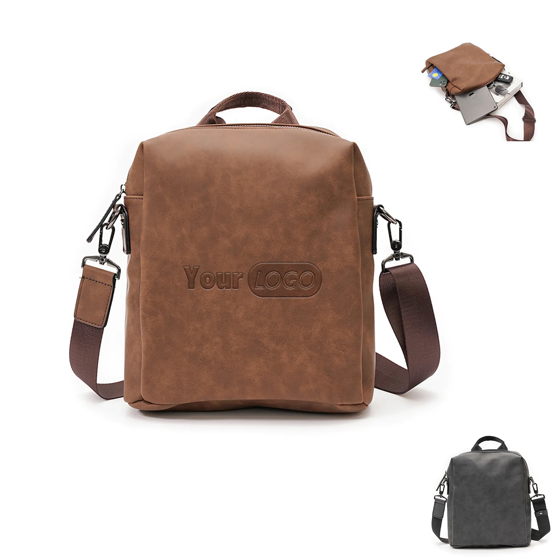 Retro Business Vertical Shoulder Bag 1