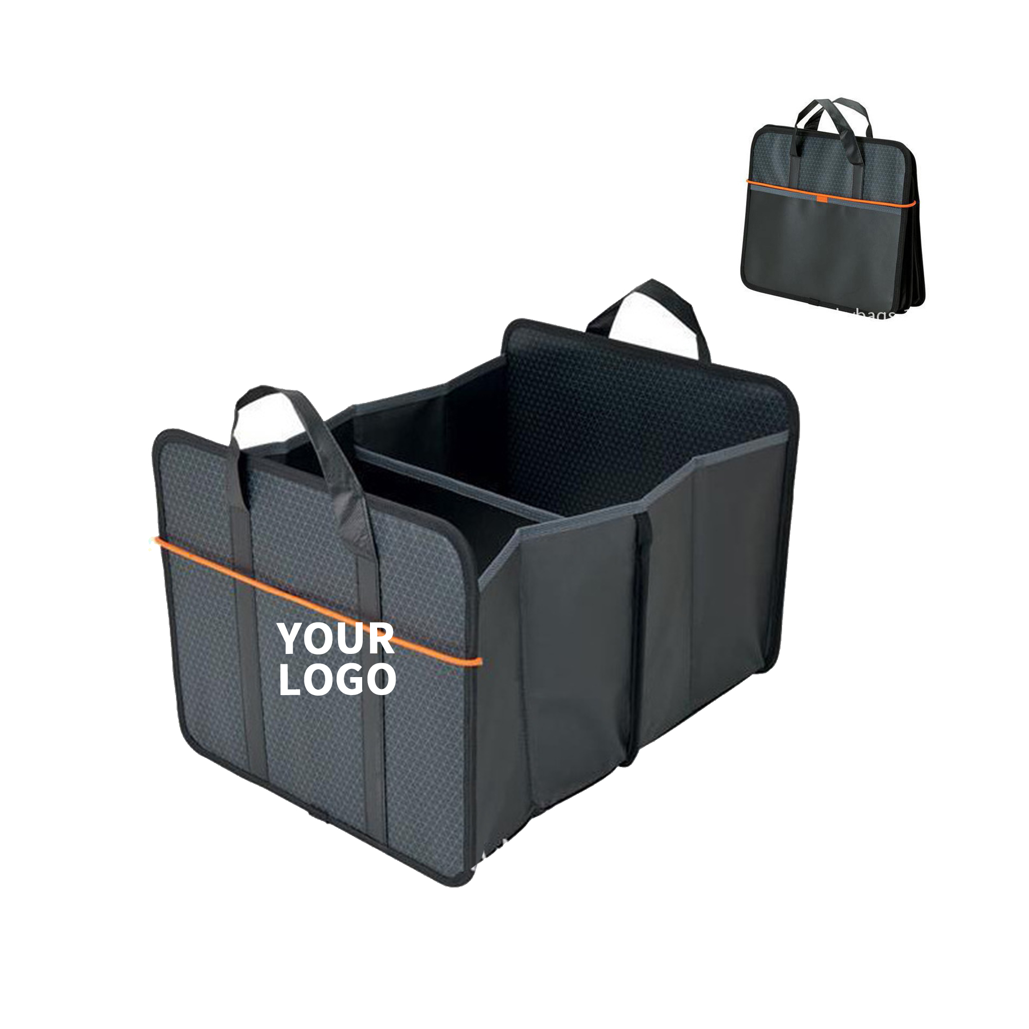 Foldable Oxford Trunk Storage Organizer With Dual Compartment 2