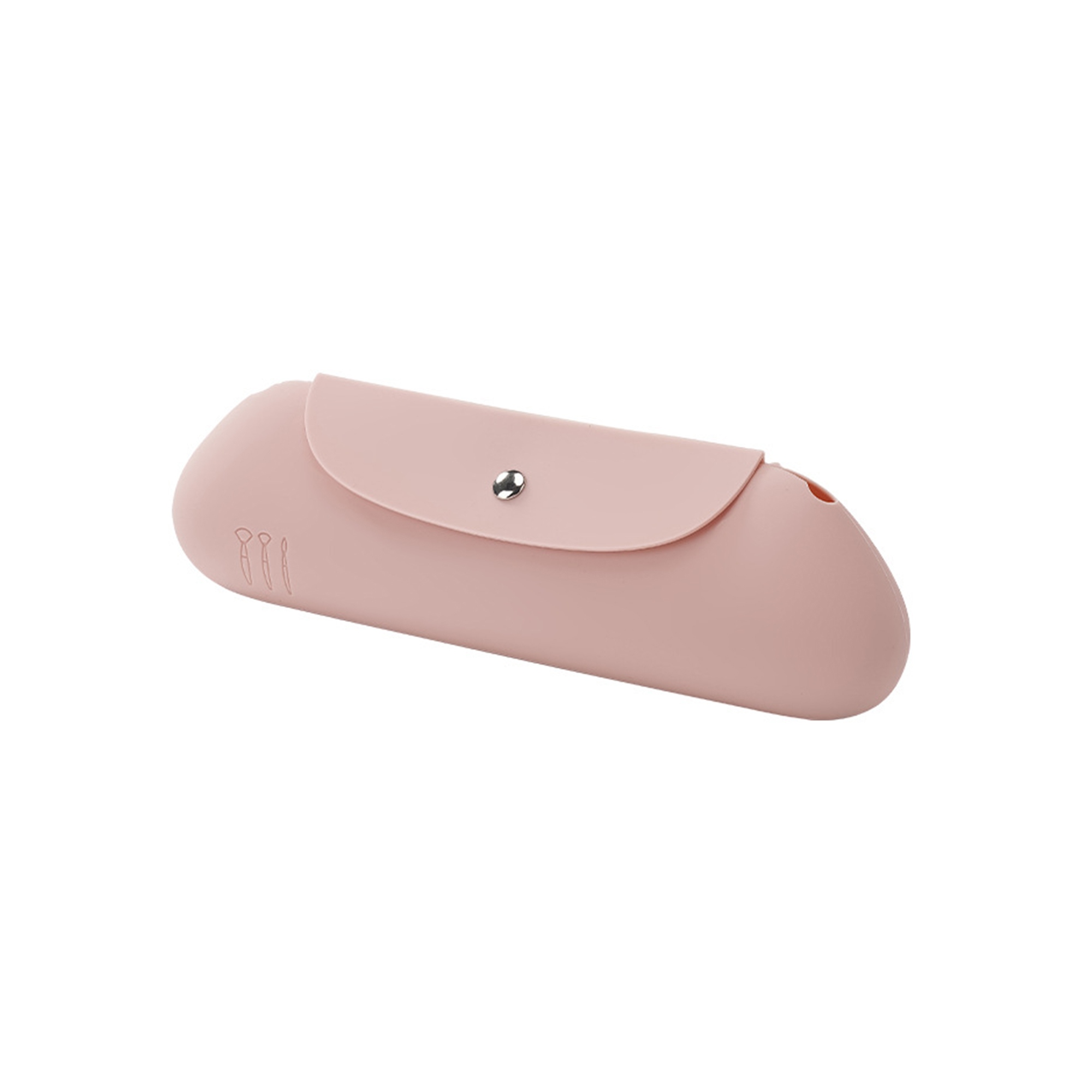 Silicone Travel Brush Case With Magnetic Snap 2