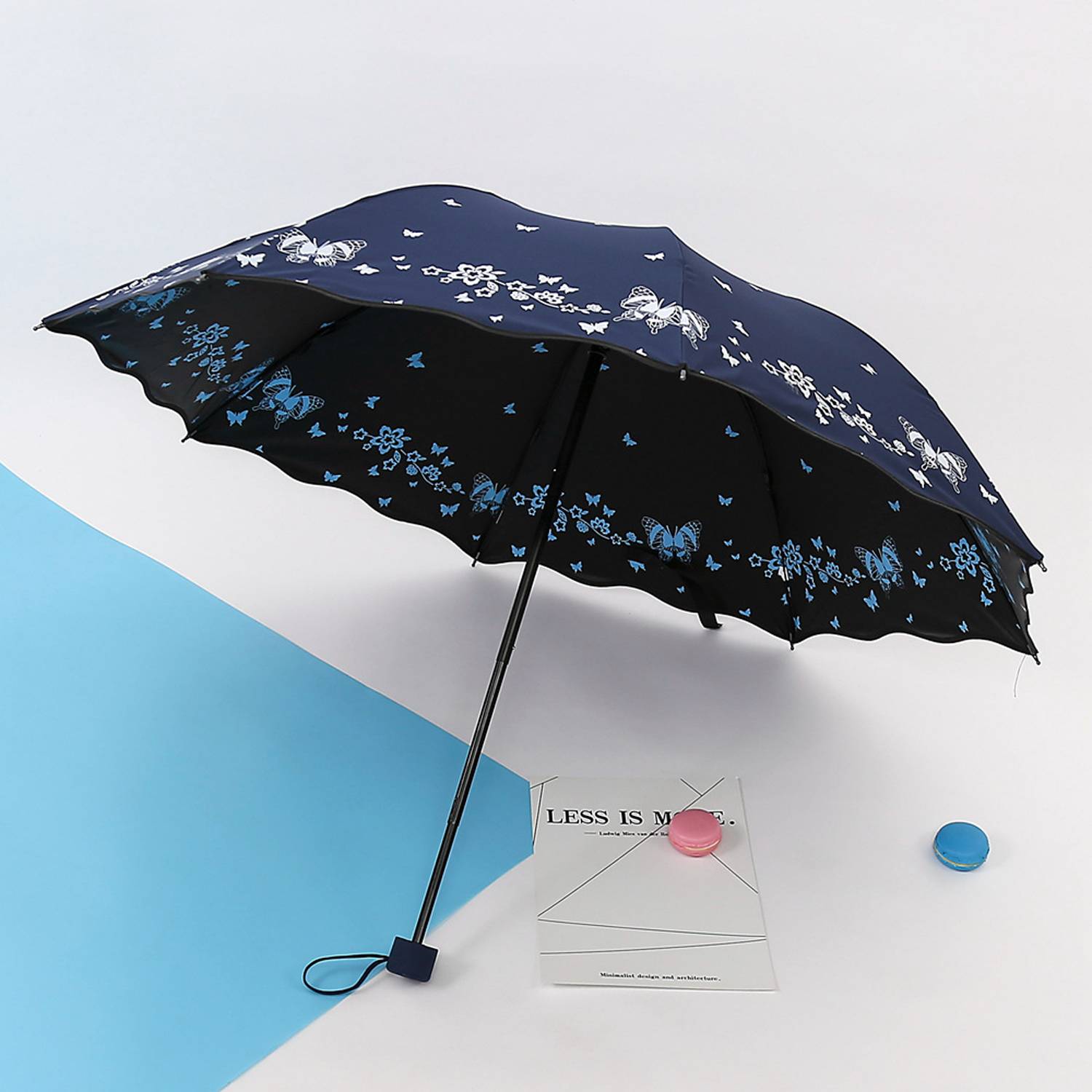 Double Sided Printed Umbrella W/ Lotus Leaf Edge 6