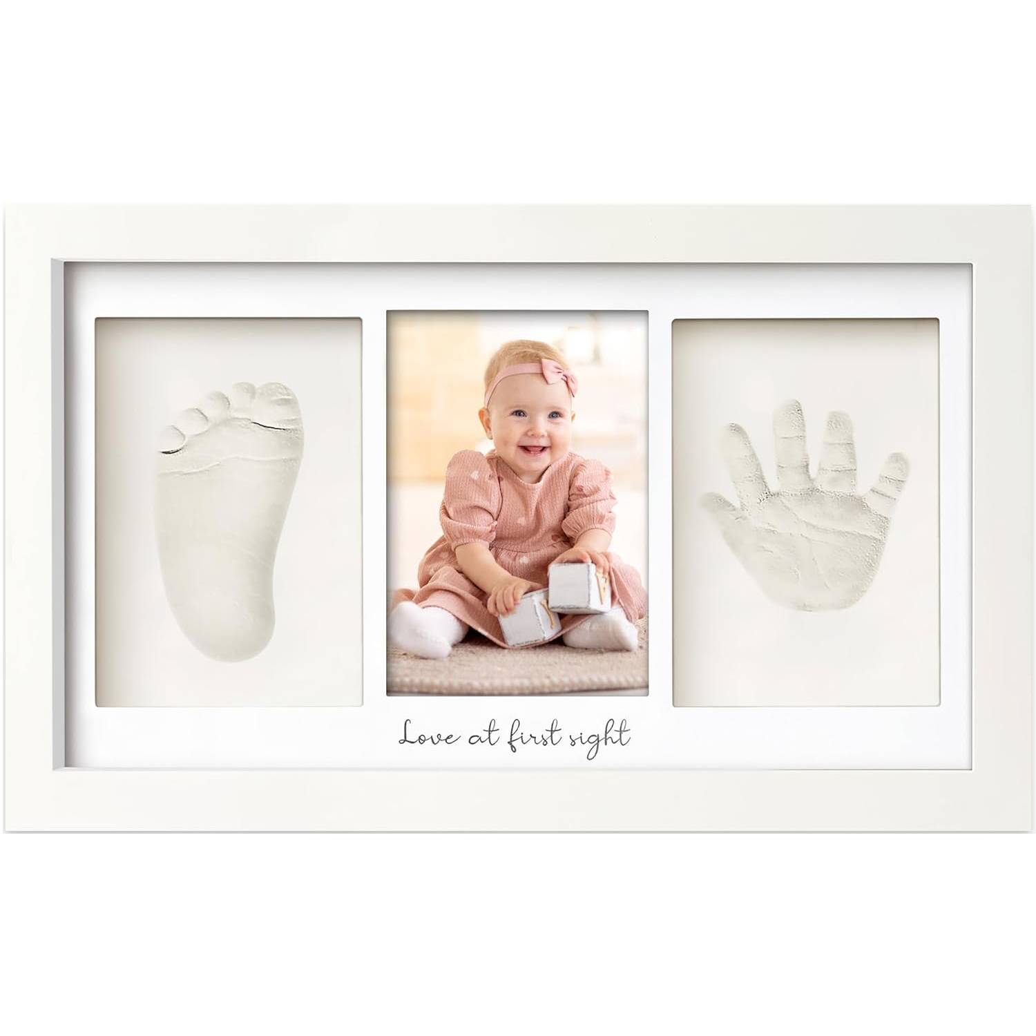 Baby Clay Handprint Footprint Keepsake Photo Frame Kit 2