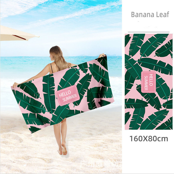 Double-sided velvet absorbent and quick-drying beach towel 11