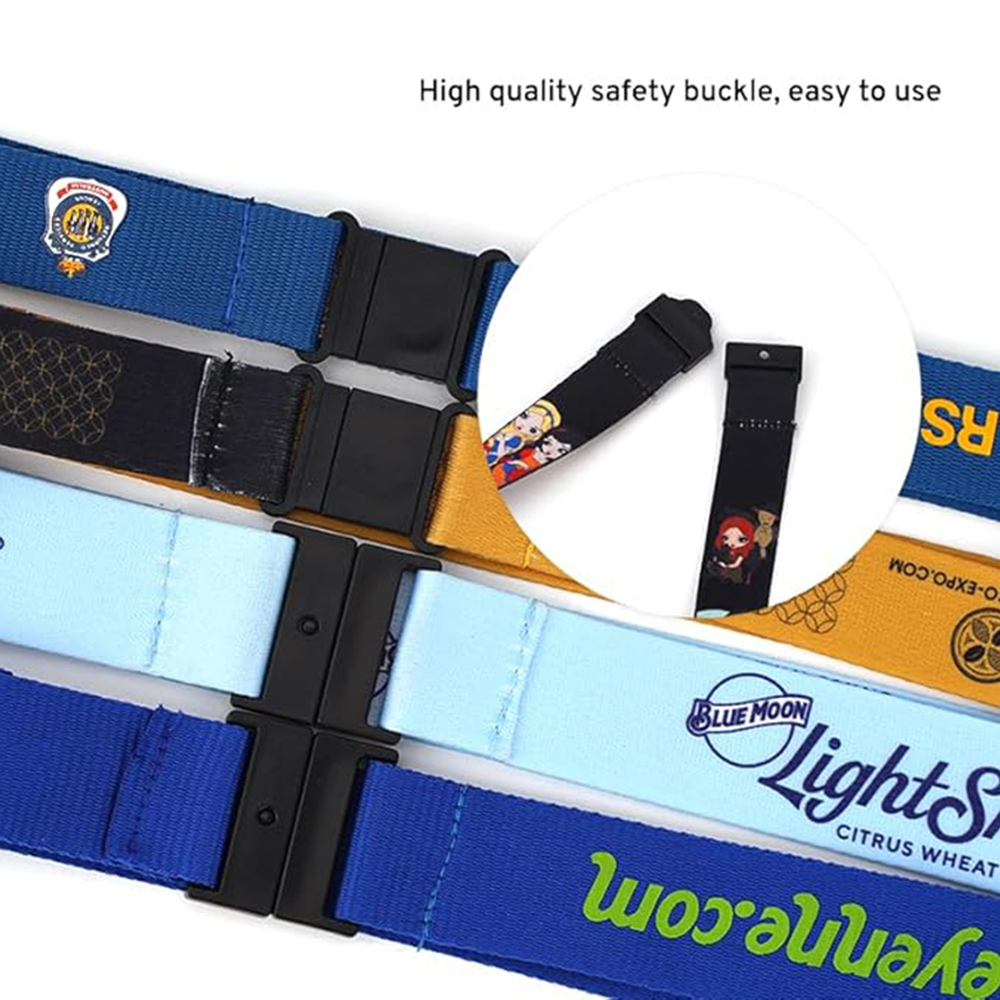 3/4" Single Ended Dye-Sublimation Lanyard w/Safety Break or Buckle Release 5