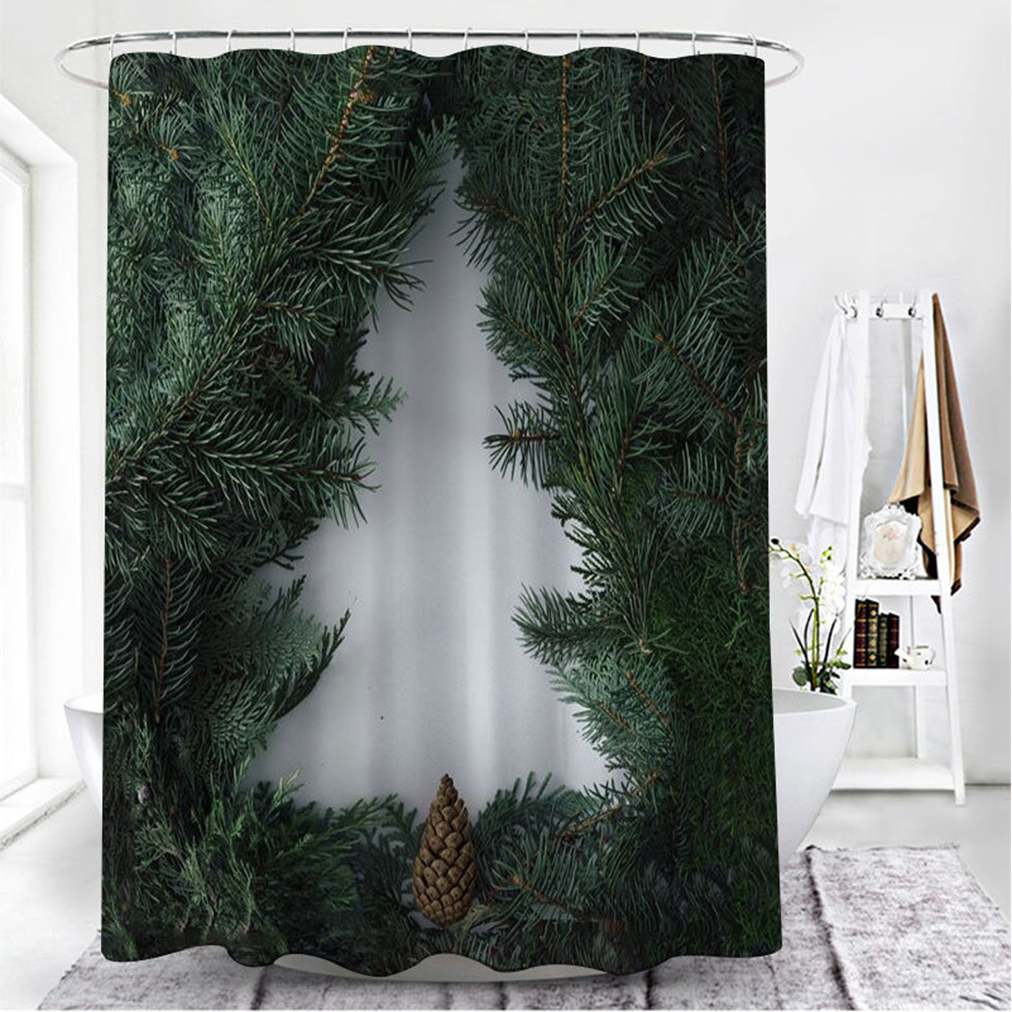 Digitally Printed Polyester Shower Curtain 4