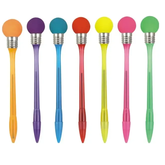 Light Up Bulb Plastic Ballpoint Pen 6