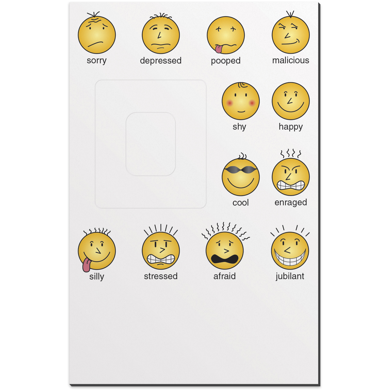 .035 High Resolution Magnet / with Rectangle Mood Indicator (3.63" x 5.56") Four colour process 2