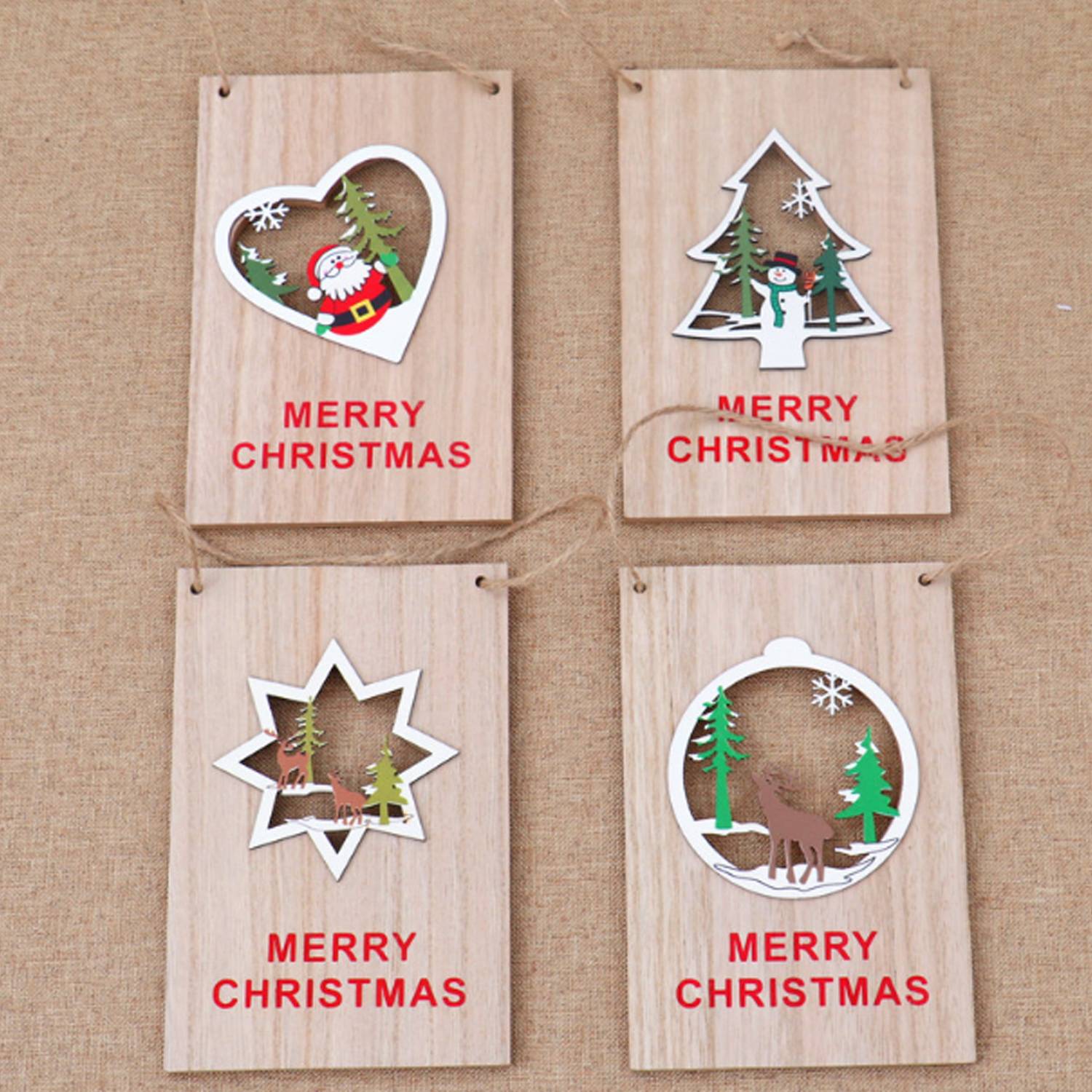 Christmas wooden door hanging 8