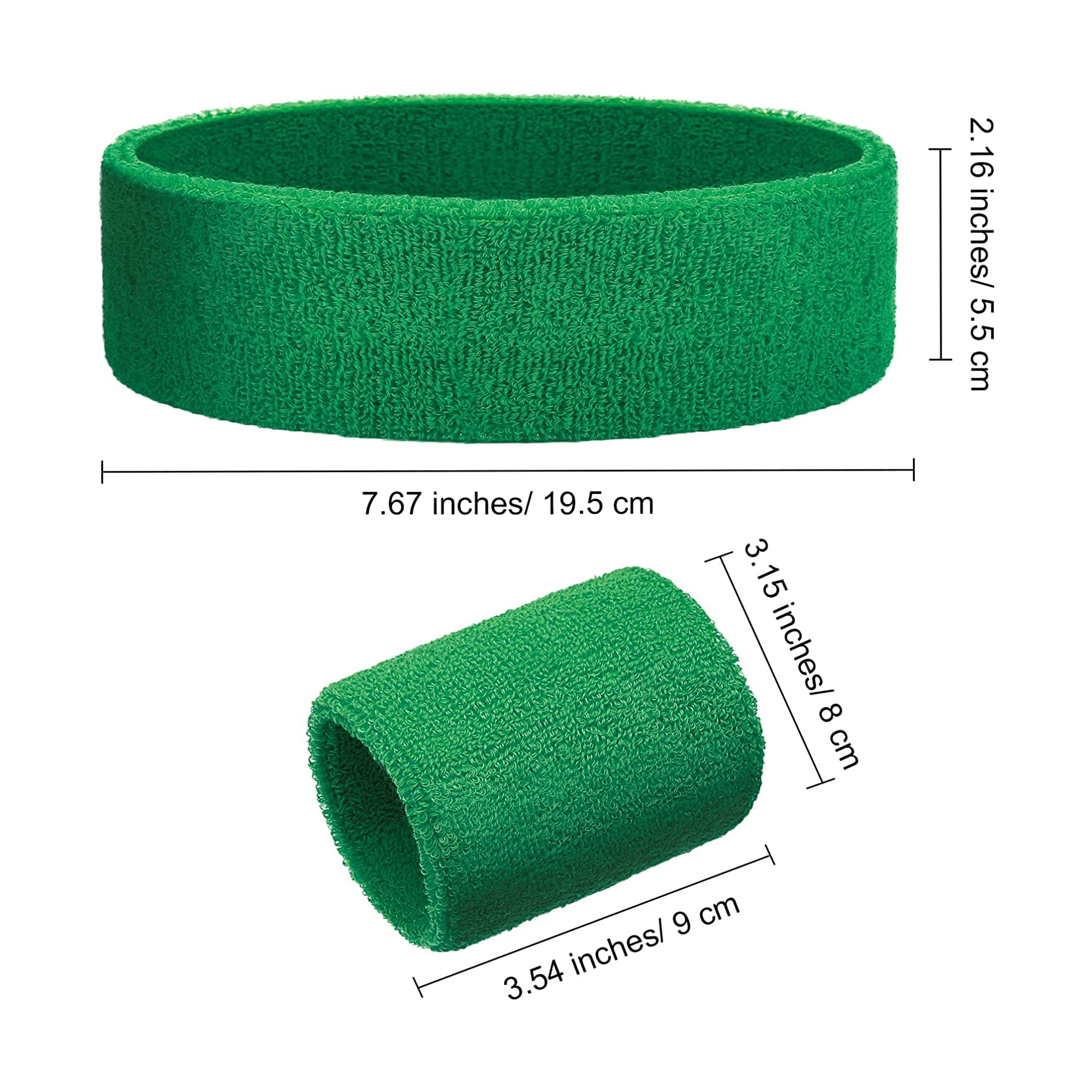 Solid Color 3 Pieces Bracer Wristband Sweatband 3