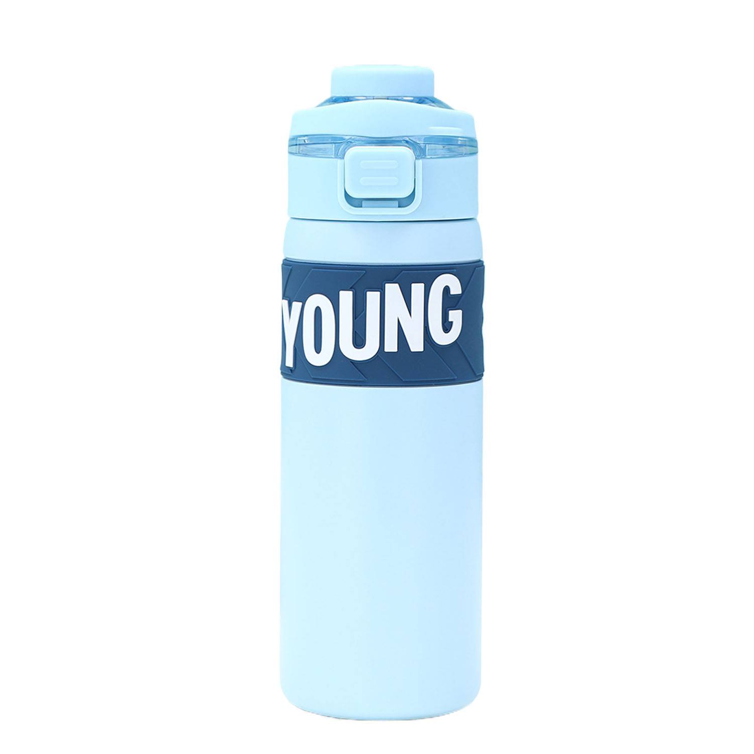 23oz Portable Stainless Steel Bottle Silicone Spout, custom water bottle with logo imprint 9