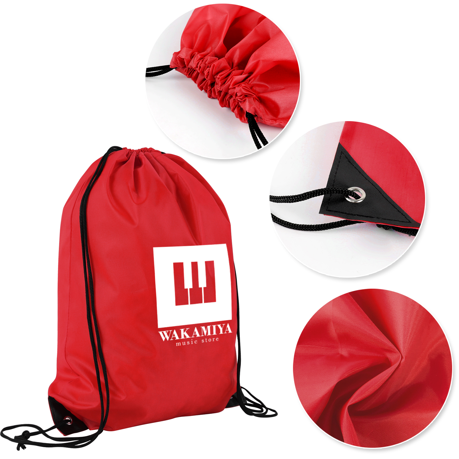 14" W X 18" H Polyester Drawstring Backpacks 2
