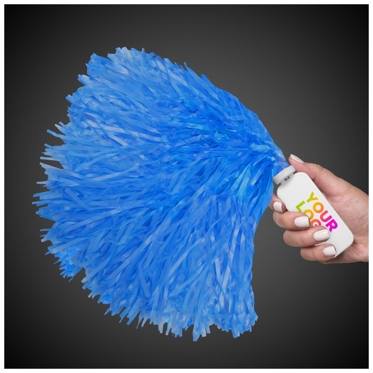 White 16" Pom Pom(Full Color Imprint)