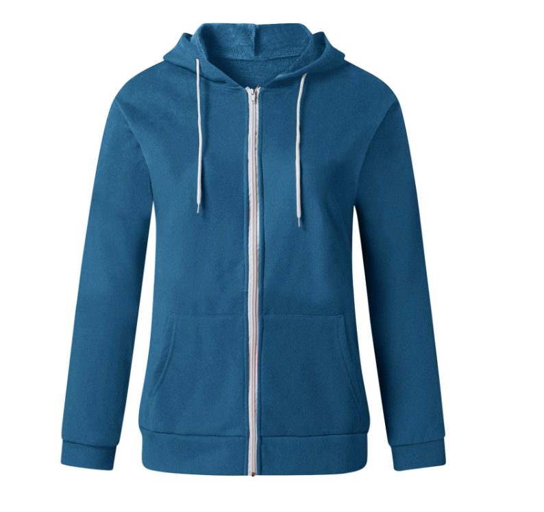 Women'S Color Block Zip Up Hoodie Sweatshirt/Long Sleeve 13