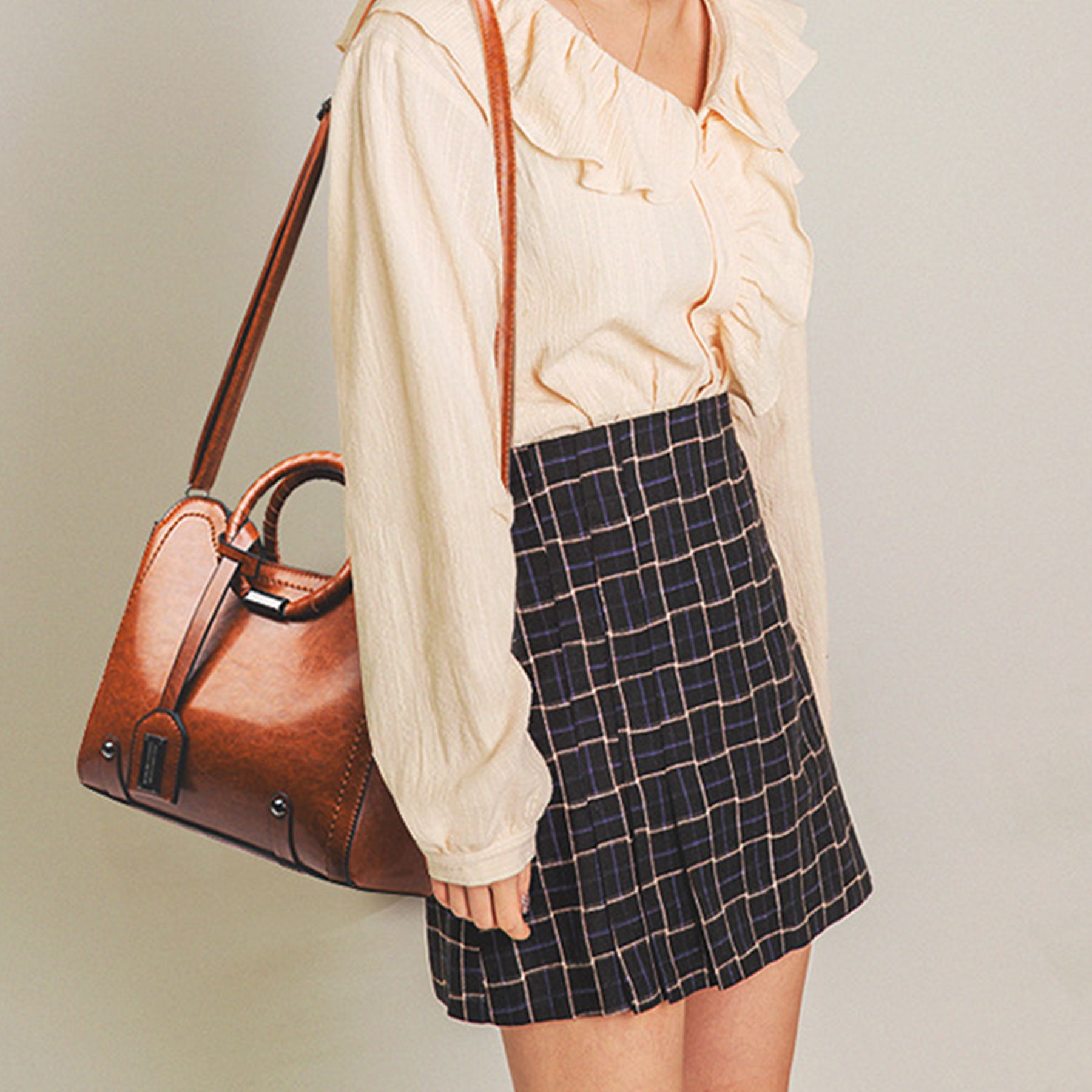PU woven tote bag for women 2