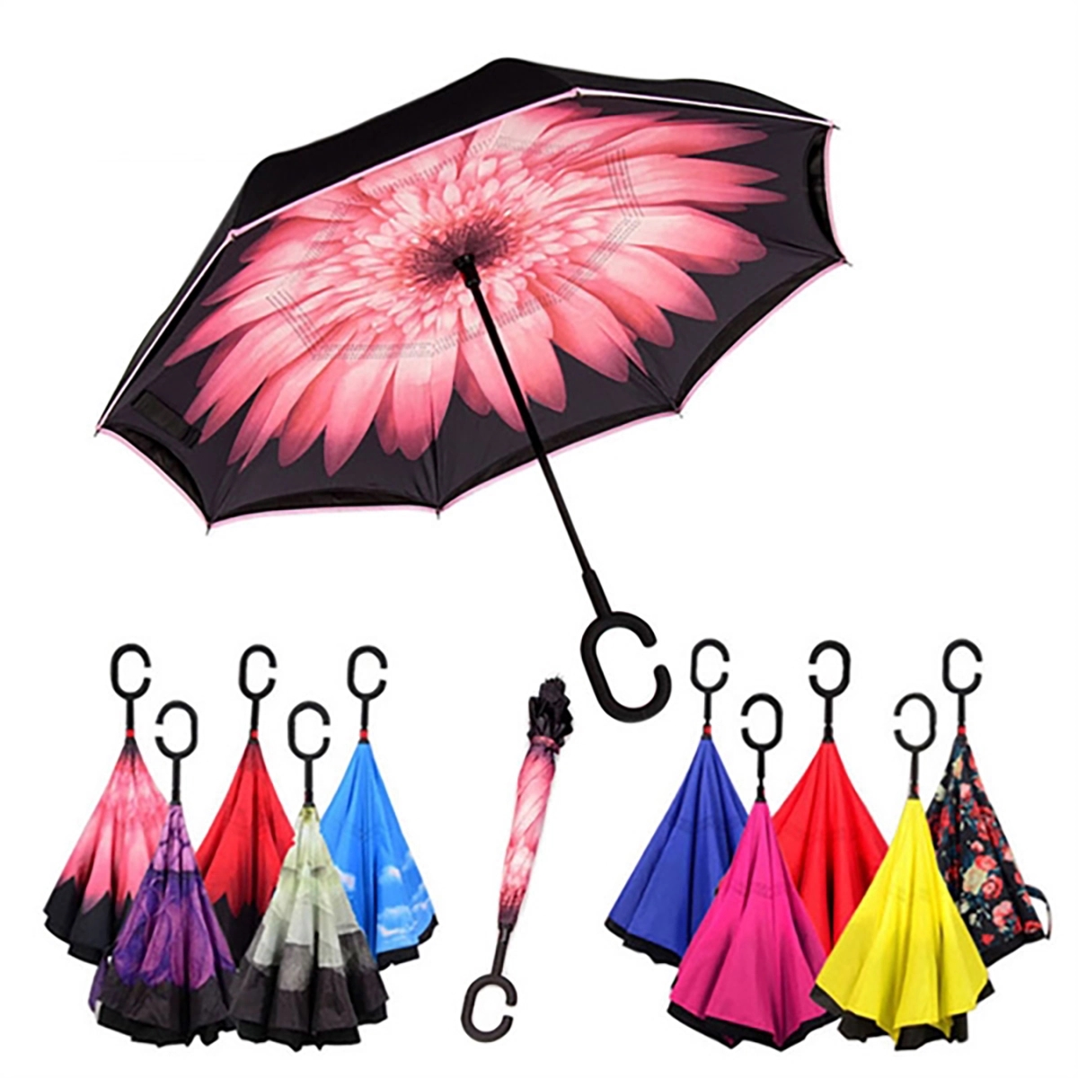 Inverted Umbrella Double Layer Windproof 1