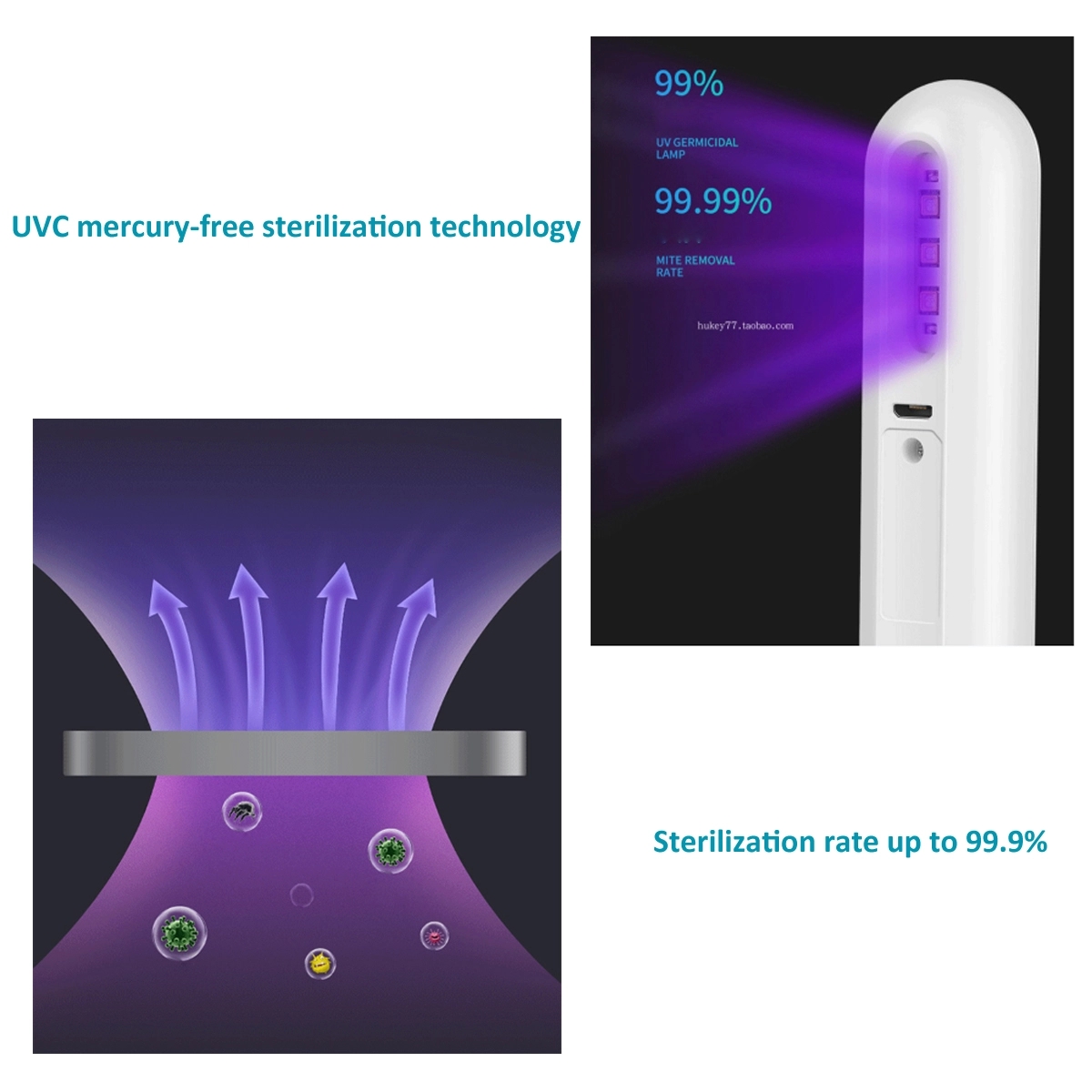 UV Light Sanitizer & Ultraviolet LED Sterilizer Hand Wand 2