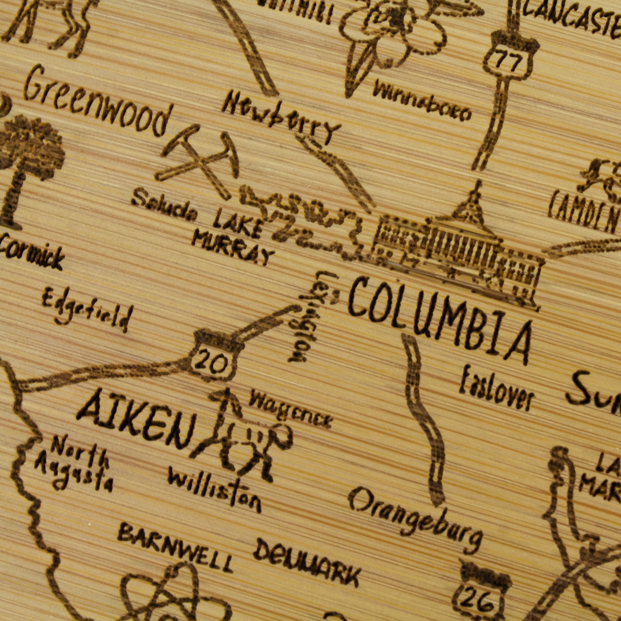 A Slice of Life South Carolina Serving & Cutting Board 8