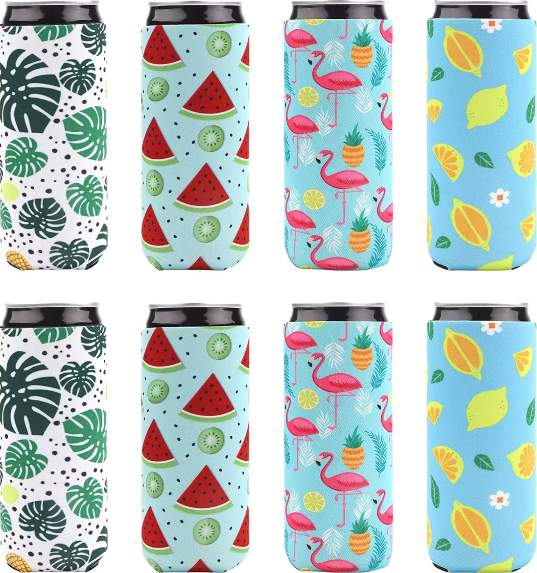 12oz. Slim Neoprene Seltzer Can Coolie (Full color) 3