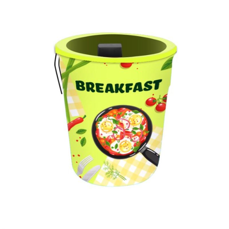 Breakfast Pre Printed advertising bin Fab-Can™ - Green 2