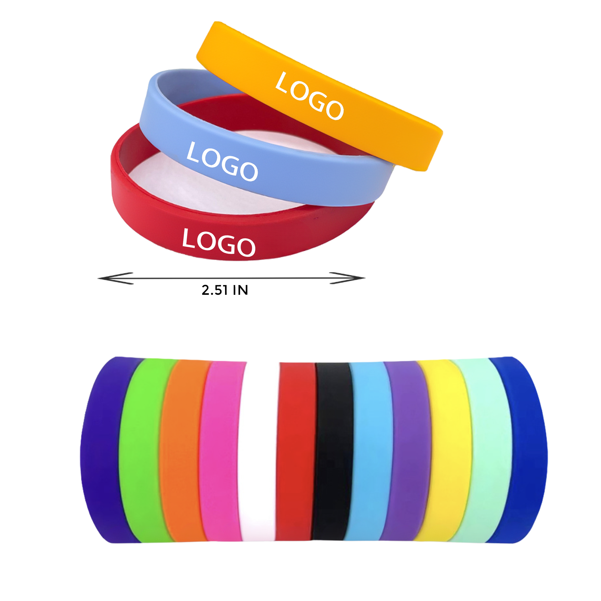 MOQ 100 PCS Comfortable Silicone Wristband 2