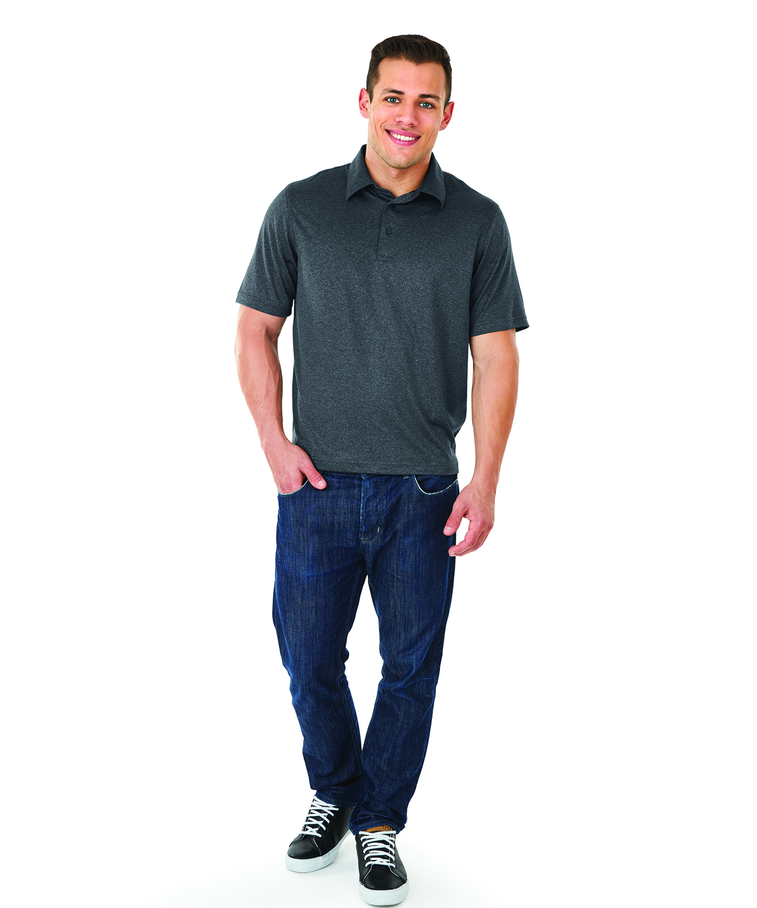 Men's Heathered Polo