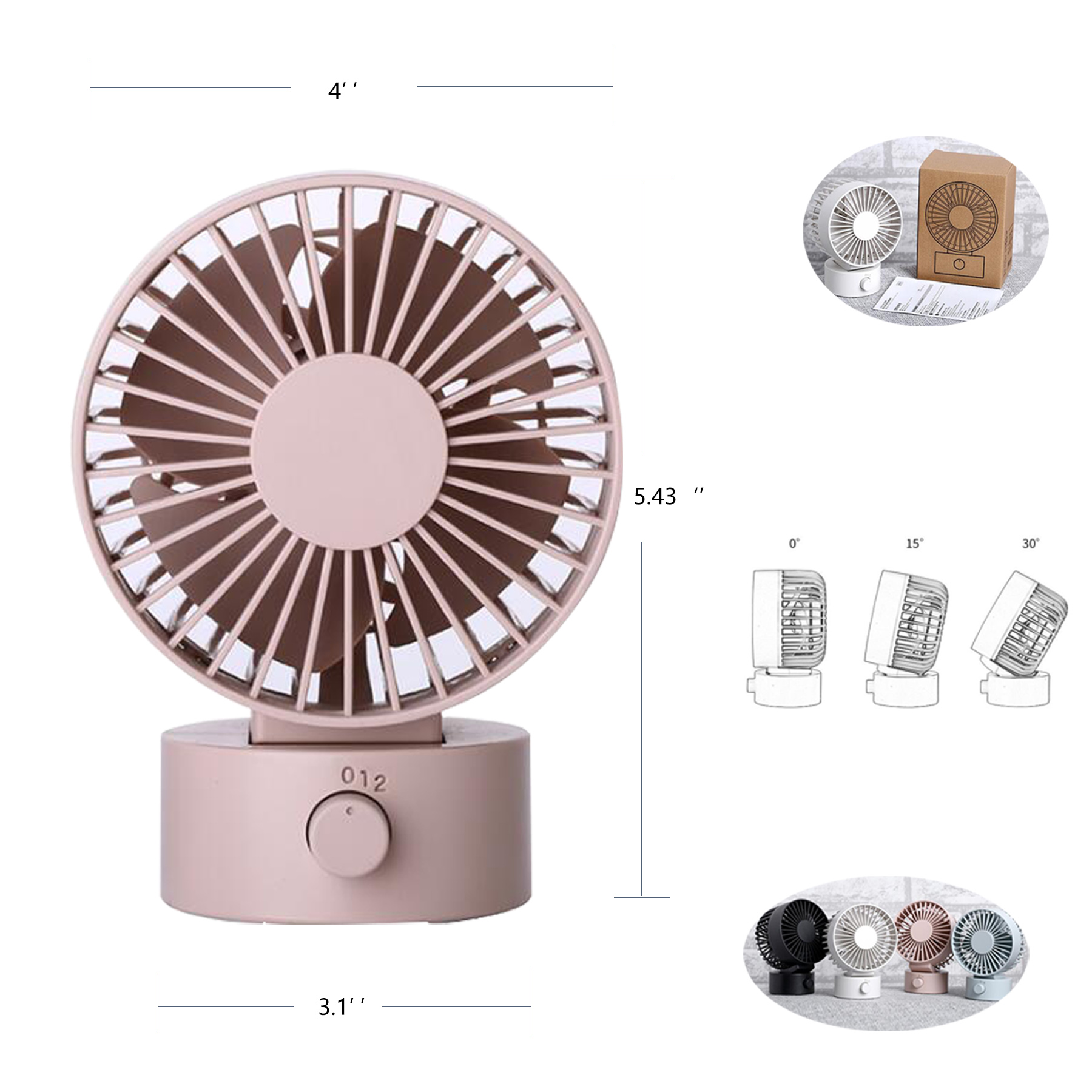 Portable USB Mute Fan 3