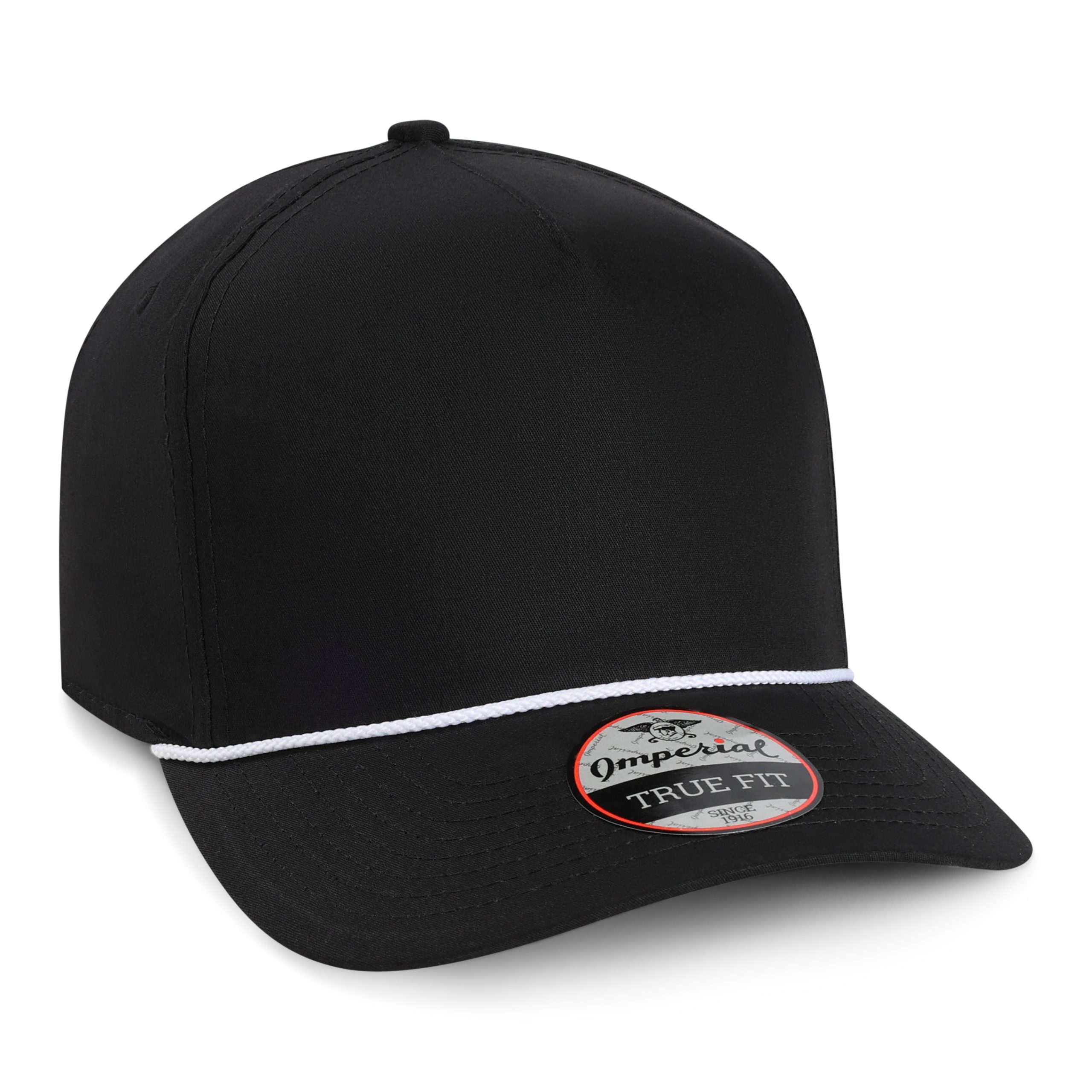 Imperial 5056 5-Panel The Barnes Cotton Rope Cap w/ Leatherette Patches or Embroidery 20