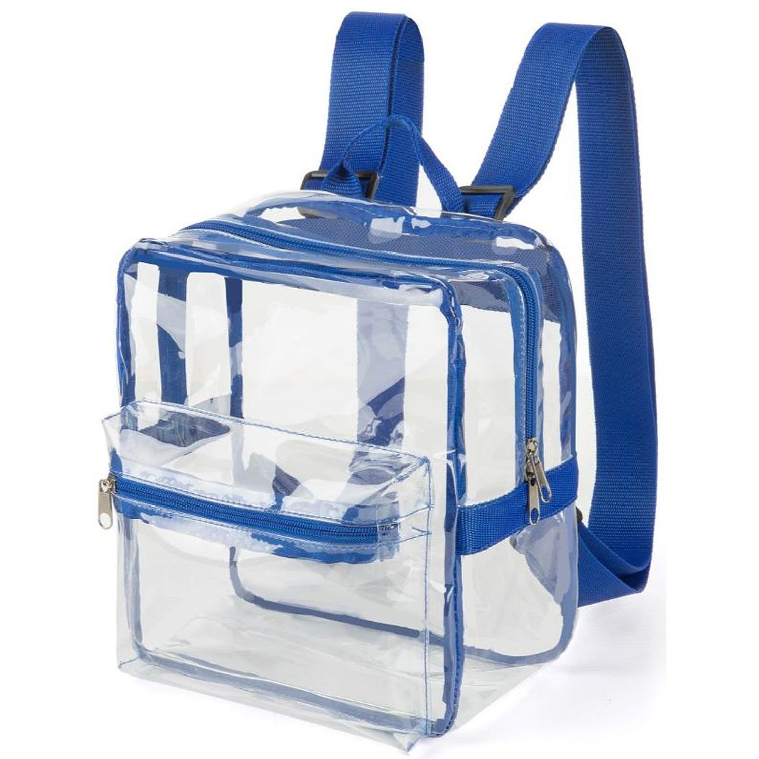 Mini Clear PVC Transparent Backpack with Front Accessory Pocket 6