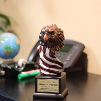 Eagle Head With The American Flag 2