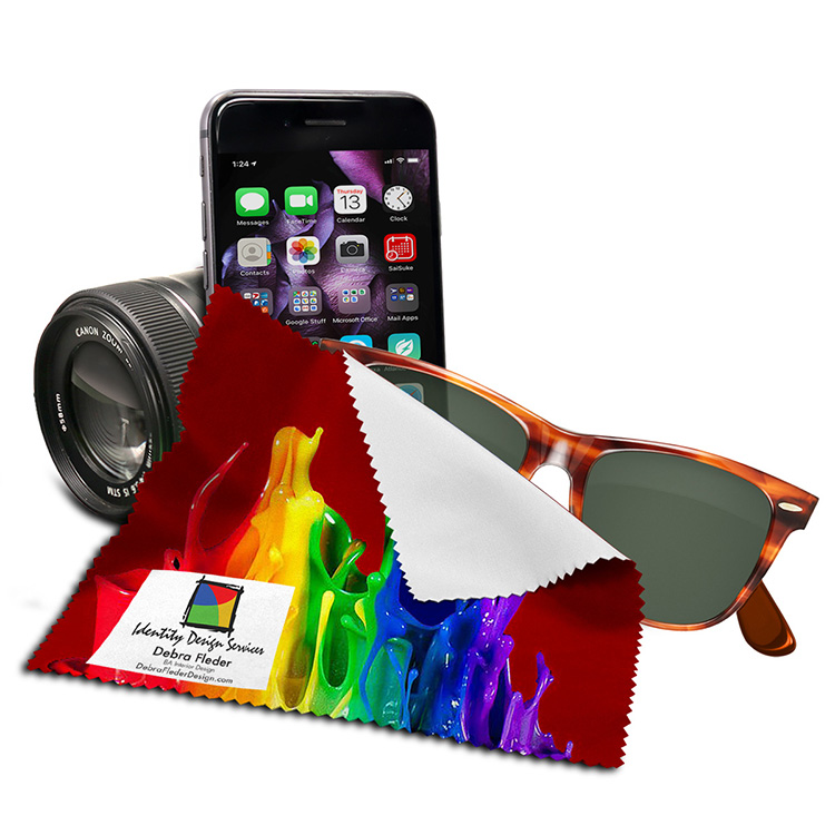 "CLEANSCREEN FULL COLOR XL" - 8" X 8" Full Color Sublimation Recycled RPET Polyester Microfiber Clea 1