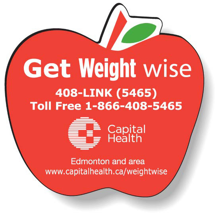 Stock Apple Magnet .020 (2.25" x 2.31"), Screen-printed White Matte Vinyl Topcoat