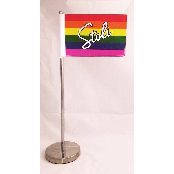 Metal chrome Desk Flag 2